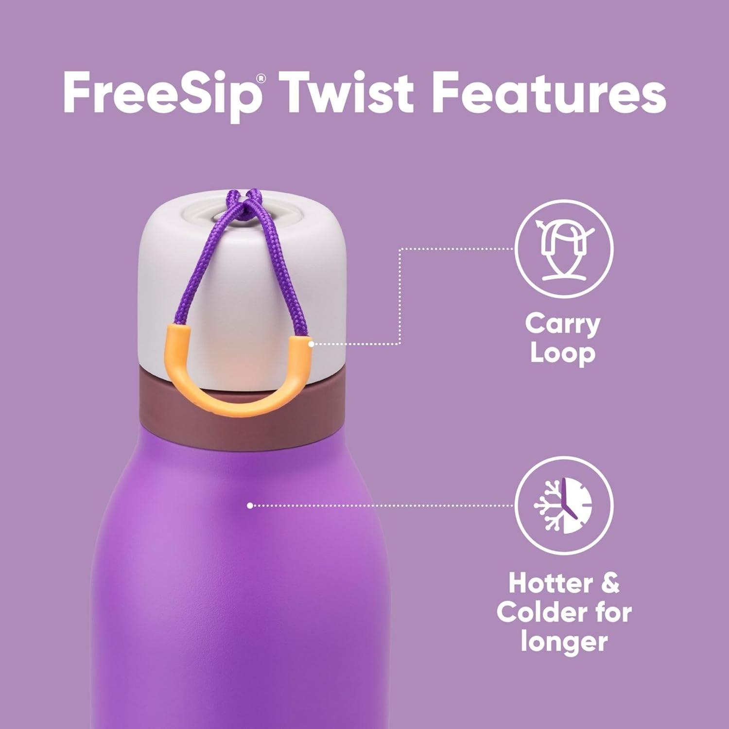 BOTELLA DE ACERO INOXIDABLE OWALA FREESIP TWIST 18 OZ -CALIFORNIA GRAPEVINE - 4
