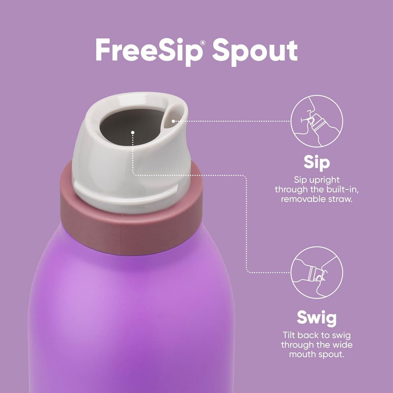 BOTELLA DE ACERO INOXIDABLE OWALA FREESIP TWIST 18 OZ -CALIFORNIA GRAPEVINE - 6
