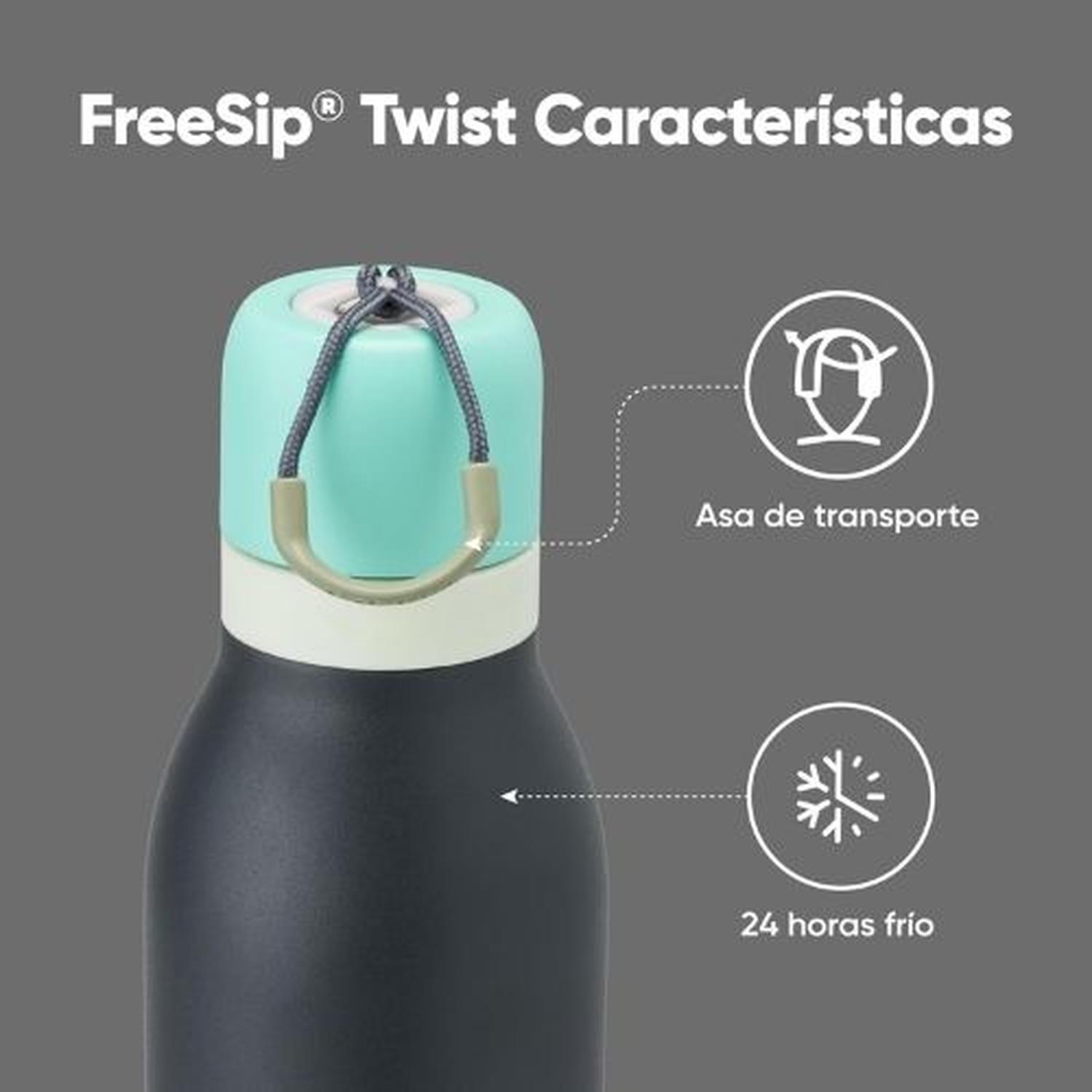 BOTELLA DE ACERO INOXIDABLE OWALA FREESIP TWIST 24 OZ - MAREA BRUMOSA - 3