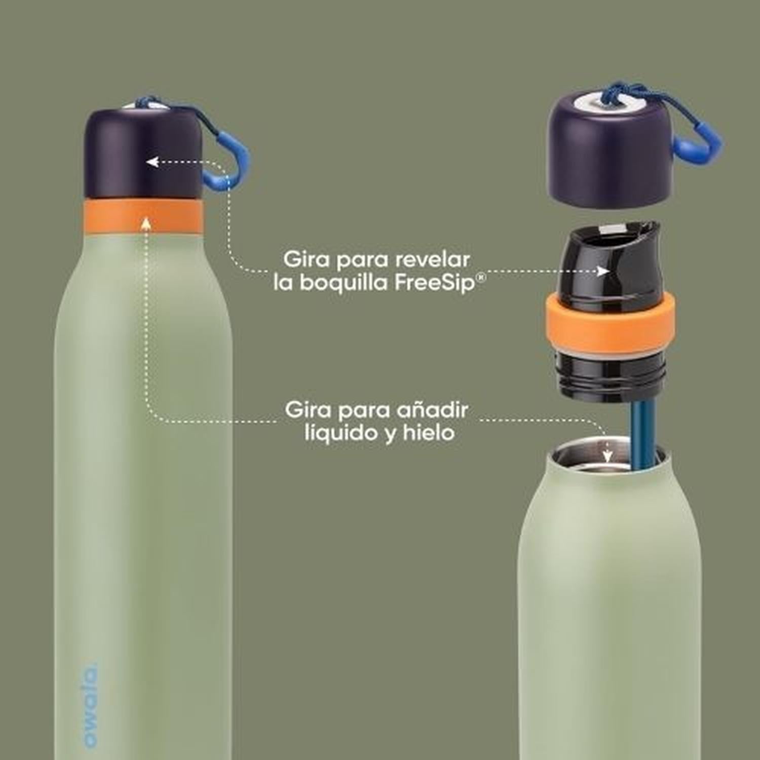 BOTELLA DE ACERO INOXIDABLE OWALA FREESIP TWIST 24 OZ - CAMO COOL - 3