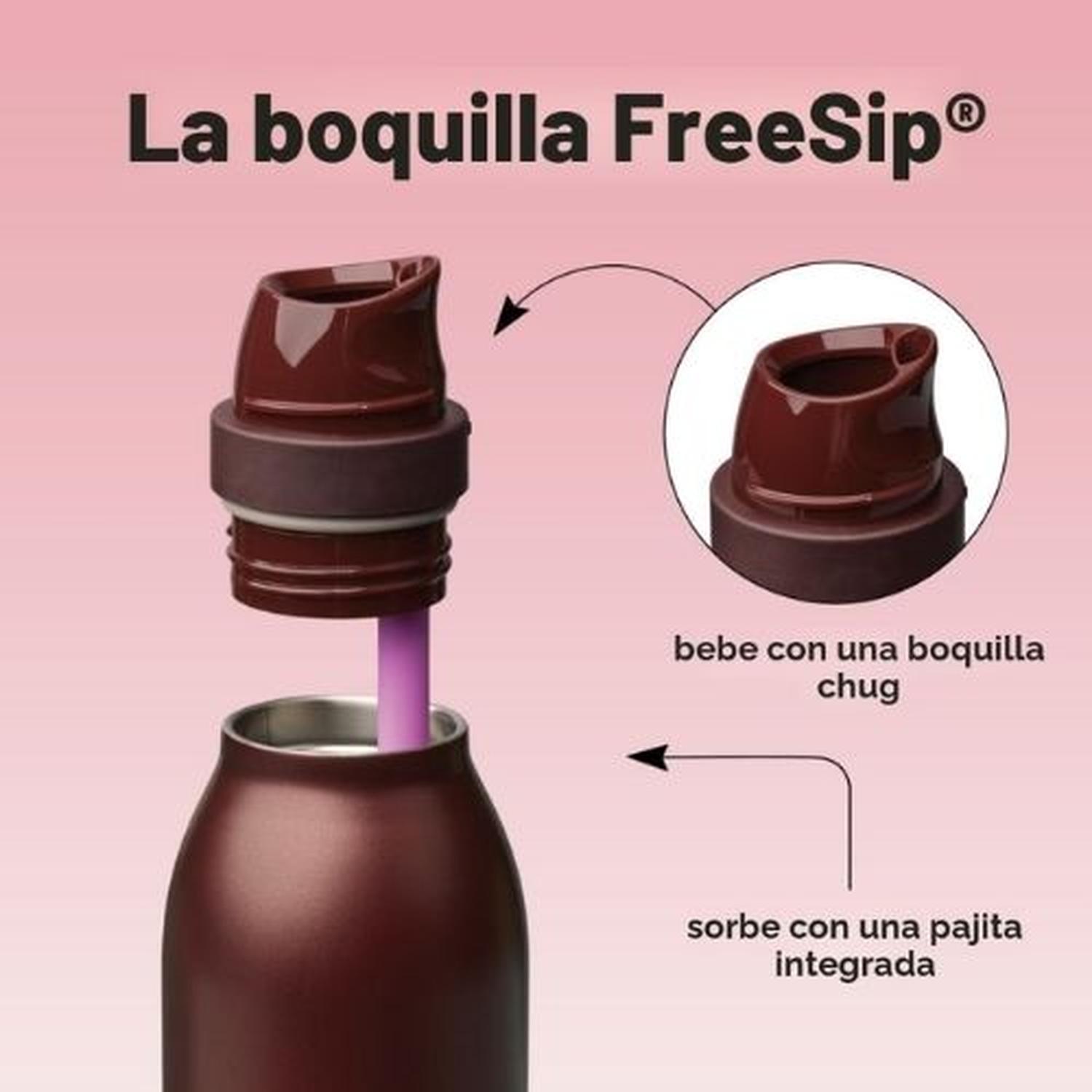 BOTELLA DE ACERO INOXIDABLE OWALA FREESIP TWIST 24 OZ - CEREZA NEGRA - 3