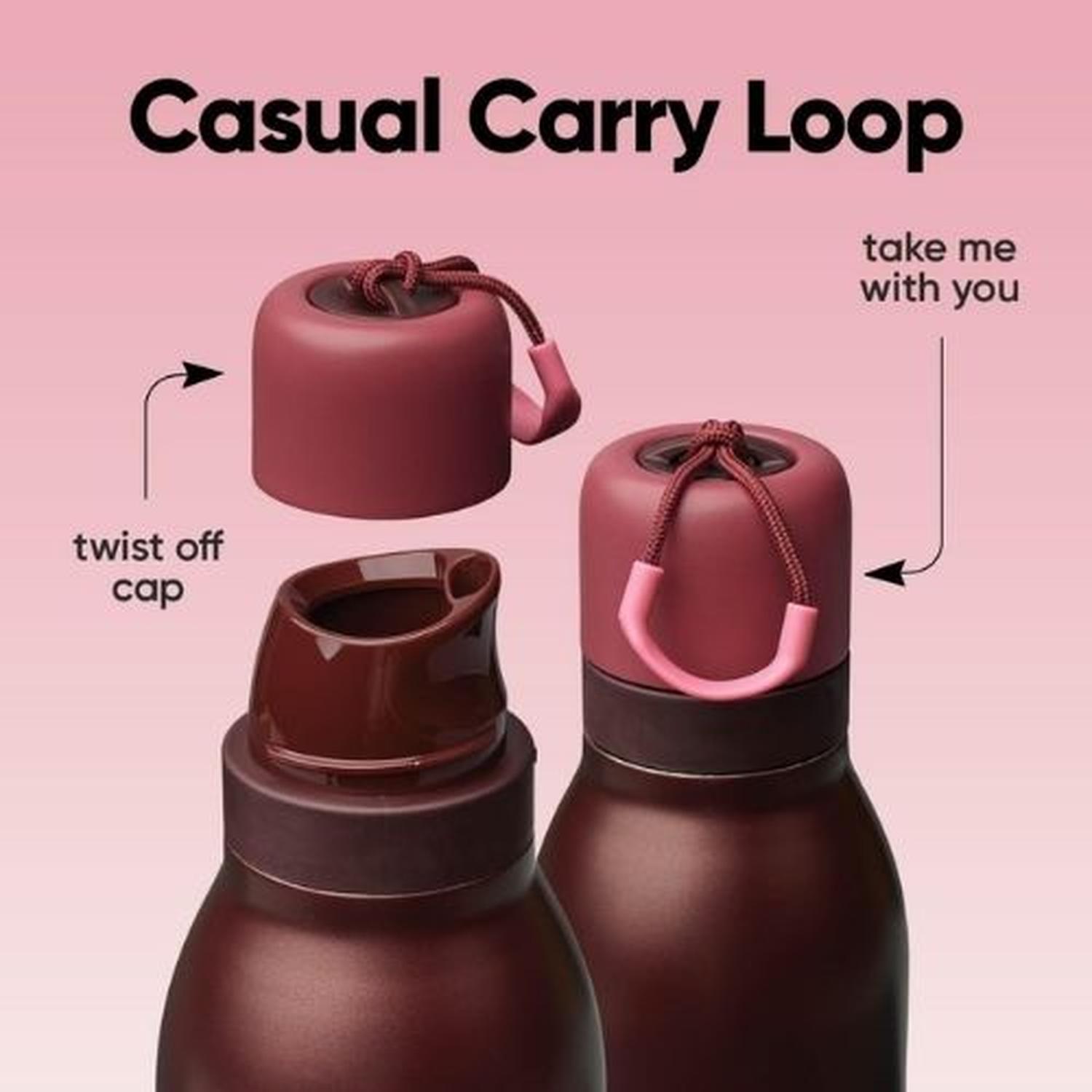 BOTELLA DE ACERO INOXIDABLE OWALA FREESIP TWIST 24 OZ - CEREZA NEGRA - 4