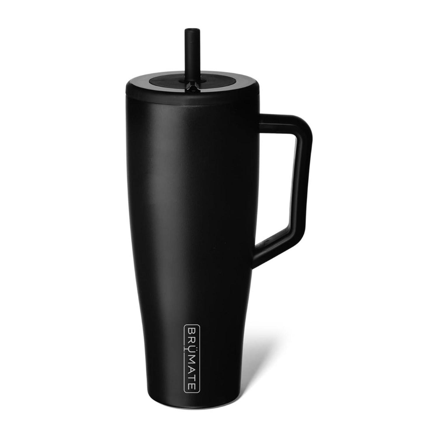 TUMBLER VASO AISLADO BRUMATE ERA A PRUEBA DE FUGAS CON TAPA Y PAJILLA 40 ONZAS - NEGRO MATE - 1