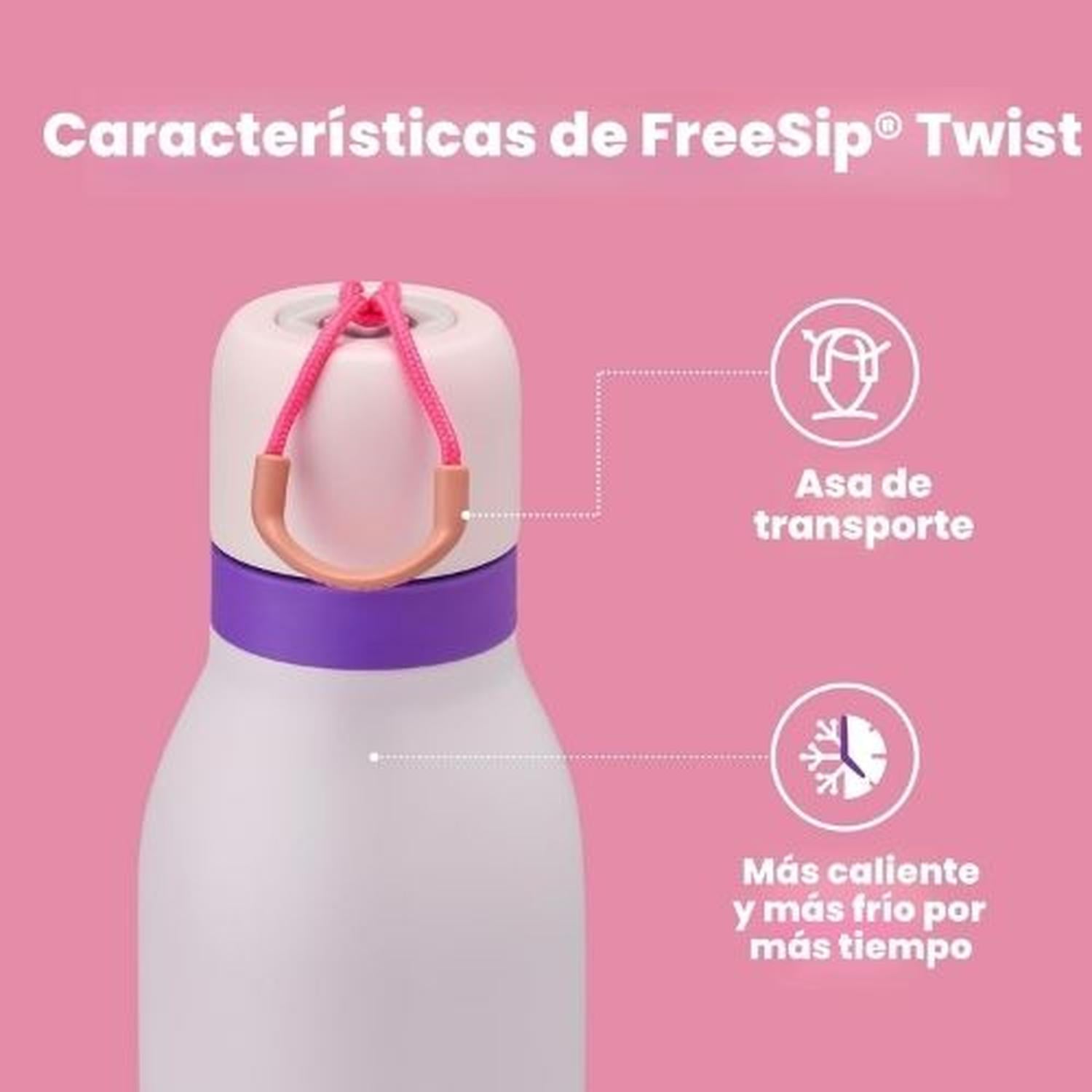 BOTELLA DE ACERO INOXIDABLE OWALA FREESIP TWIST 24 OZ - DREAMY FIELD - 3