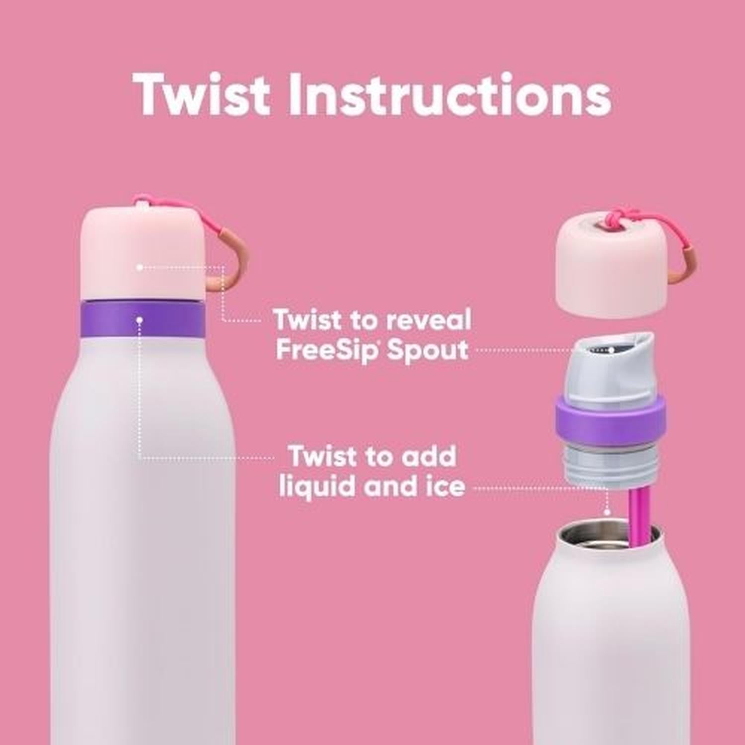 BOTELLA DE ACERO INOXIDABLE OWALA FREESIP TWIST 24 OZ - DREAMY FIELD - 4