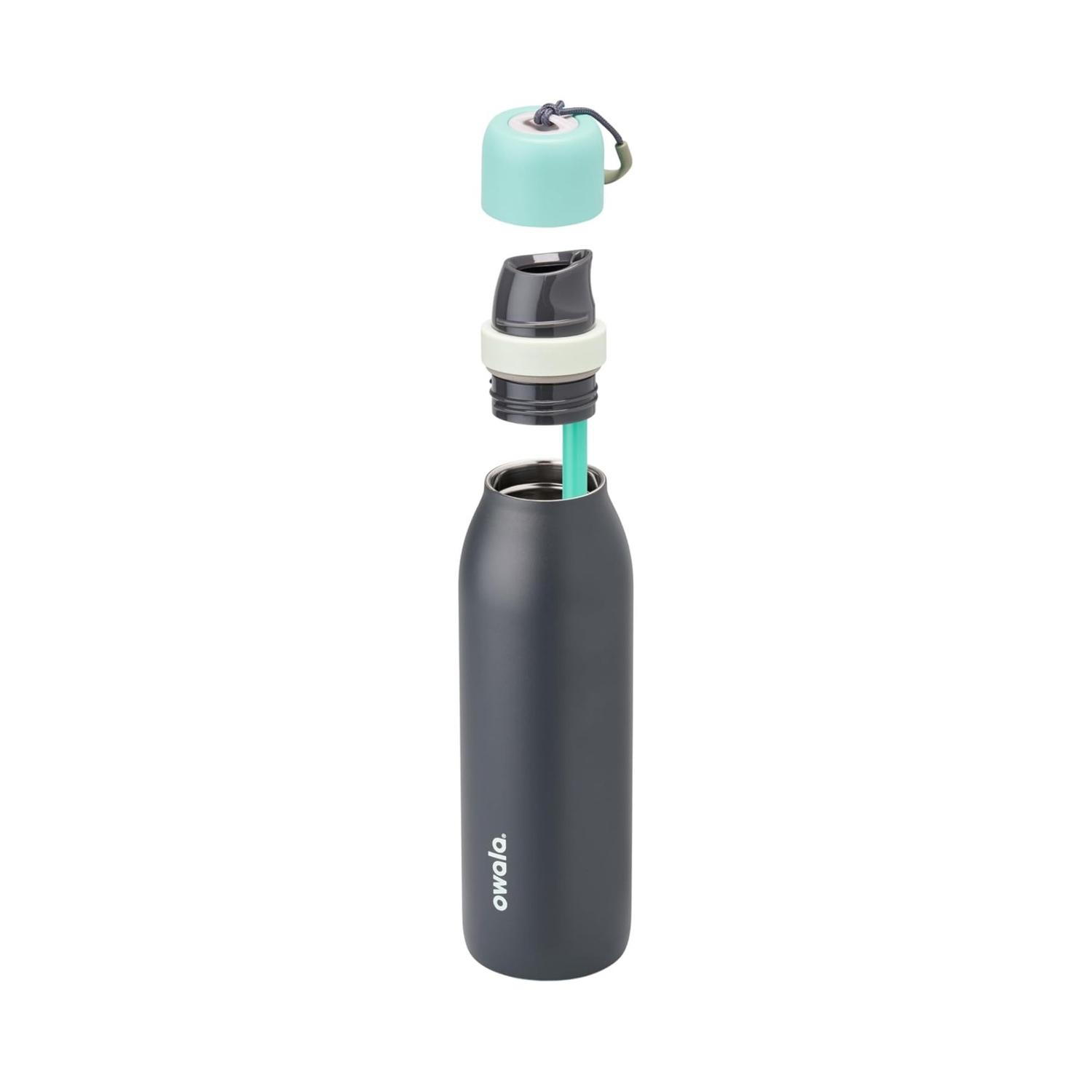 BOTELLA DE ACERO INOXIDABLE OWALA FREESIP TWIST 18 OZ -FOGGY TIDE - 6