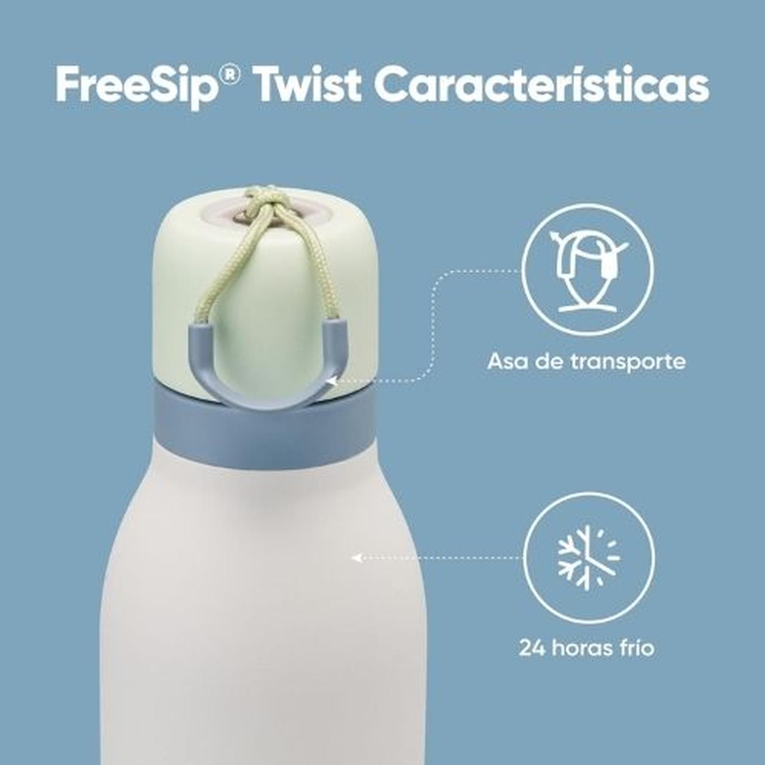 BOTELLA DE ACERO INOXIDABLE OWALA FREESIP TWIST 24 OZ - ICED BREEZE - 2