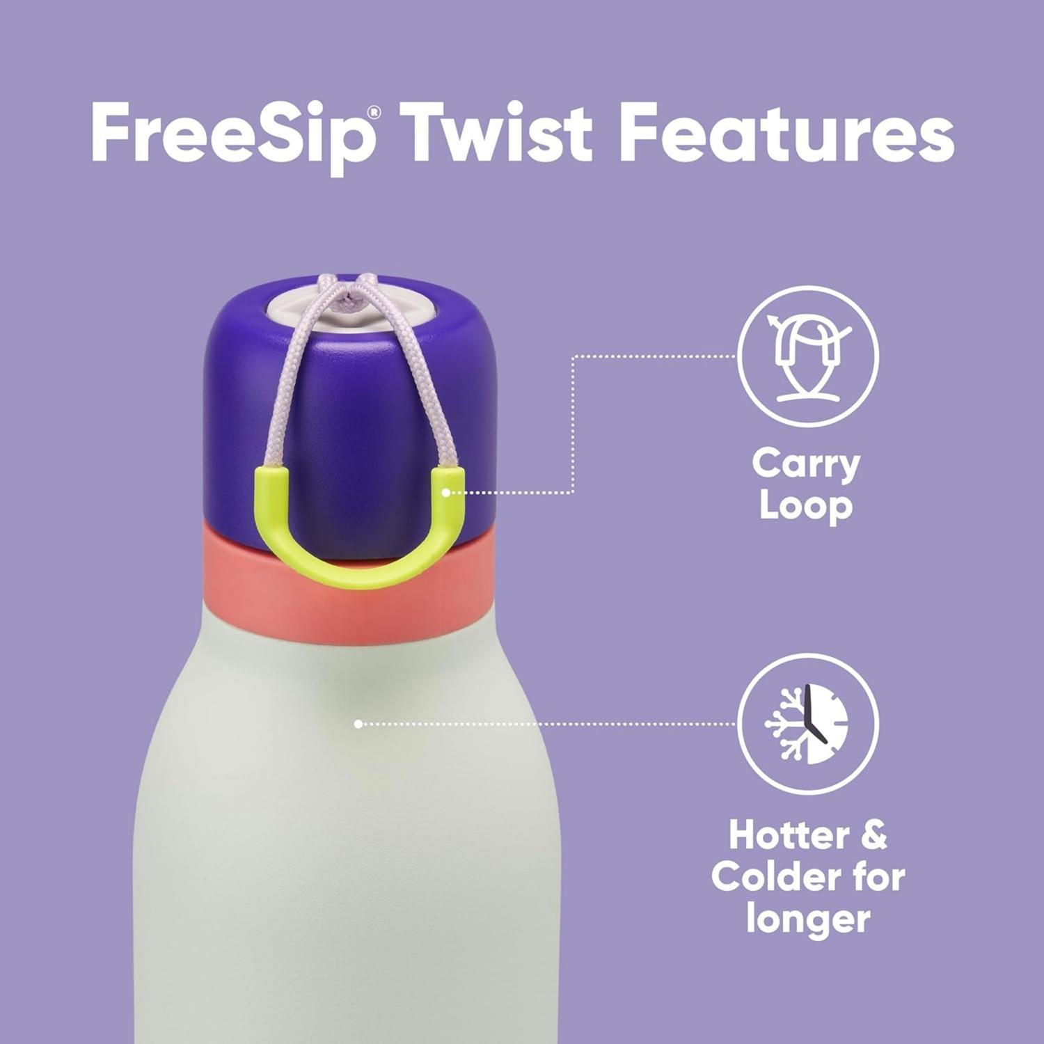 BOTELLA DE ACERO INOXIDABLE OWALA FREESIP TWIST 18 OZ -MINTY HORIZONS - 4