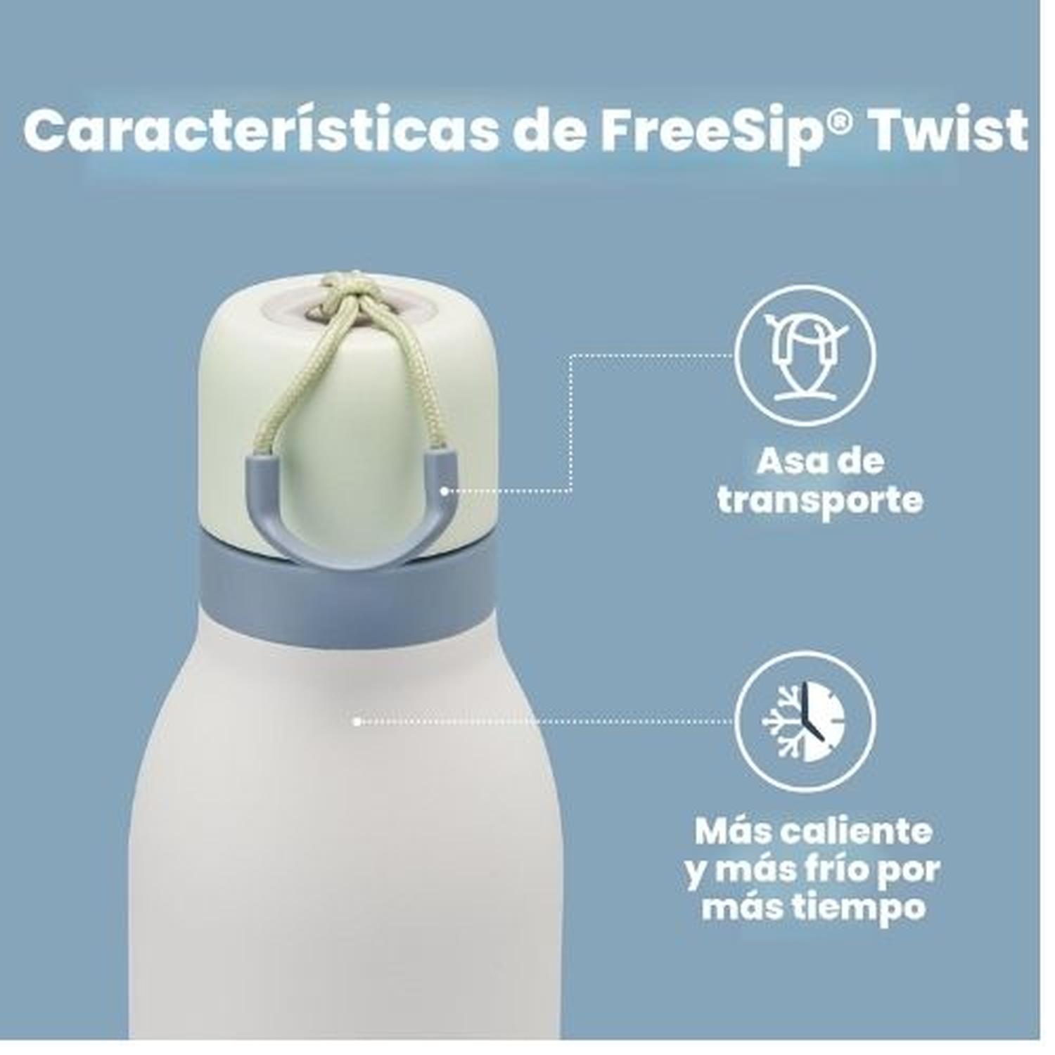 BOTELLA DE ACERO INOXIDABLE OWALA FREESIP TWIST 18 OZ - ICED BREEZE - 3