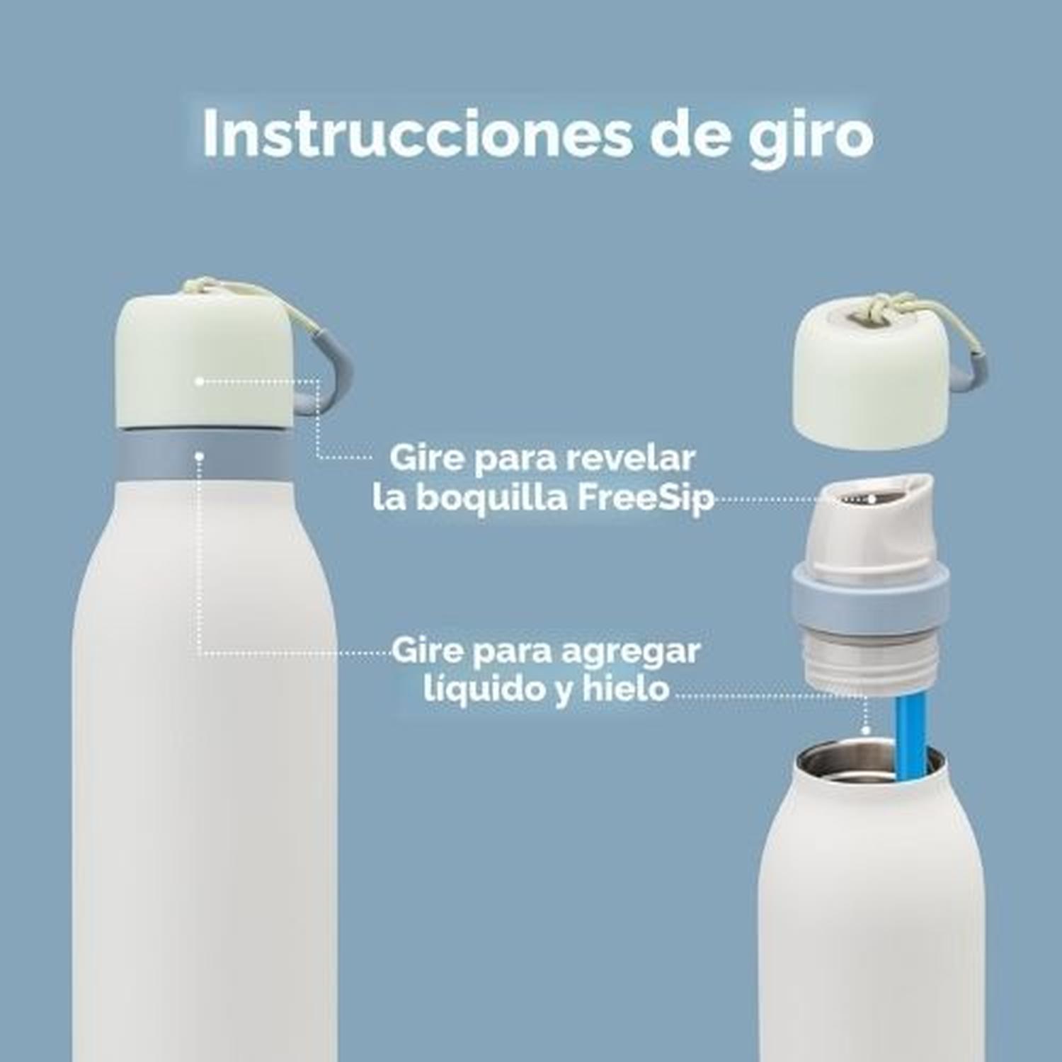 BOTELLA DE ACERO INOXIDABLE OWALA FREESIP TWIST 18 OZ - ICED BREEZE - 4