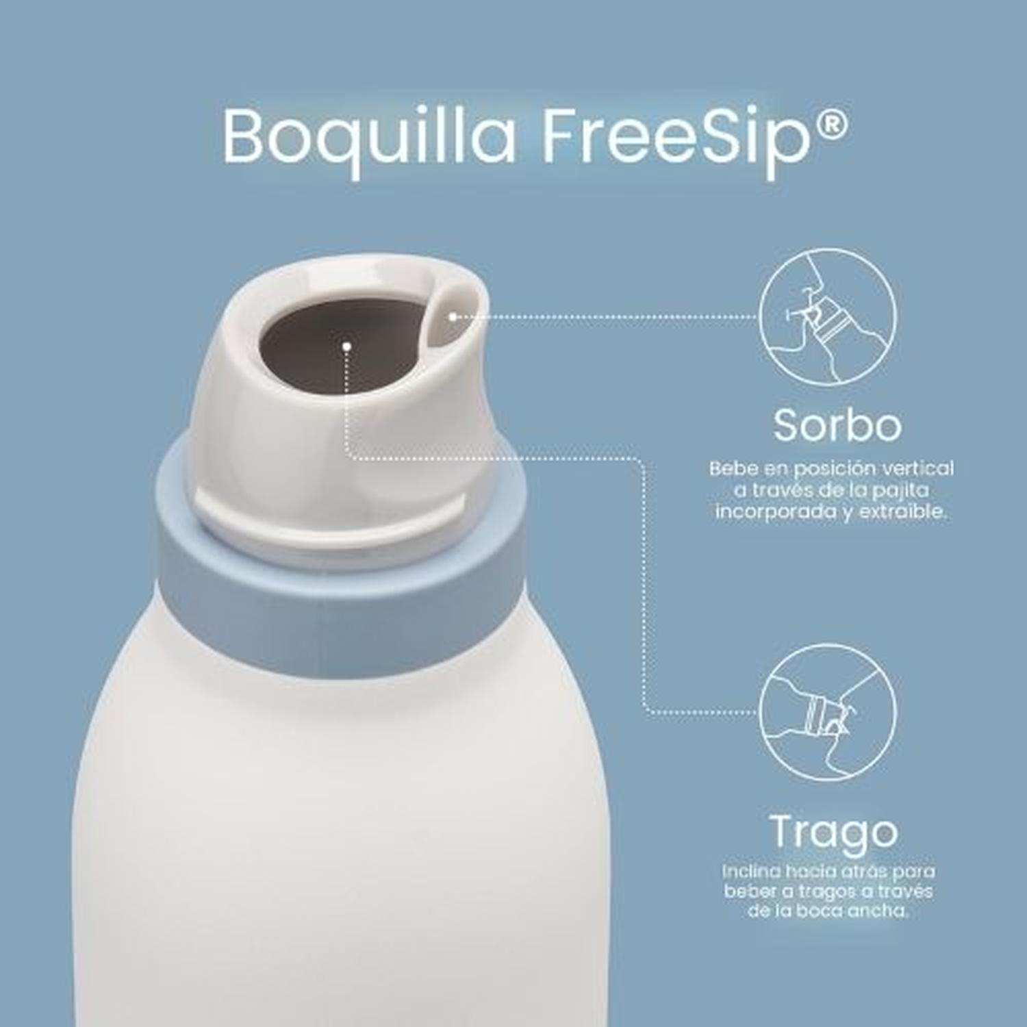 BOTELLA DE ACERO INOXIDABLE OWALA FREESIP TWIST 18 OZ - ICED BREEZE - 5