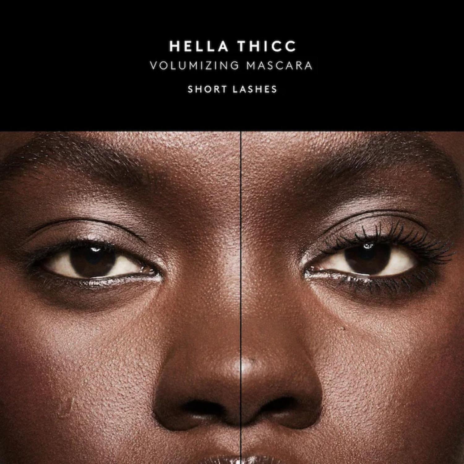 MINI MASCARA PESTAÑAS VOLUMINIZADORA HELLA THICC FENTY BEAUTY - CUZ IM BLACK - 4