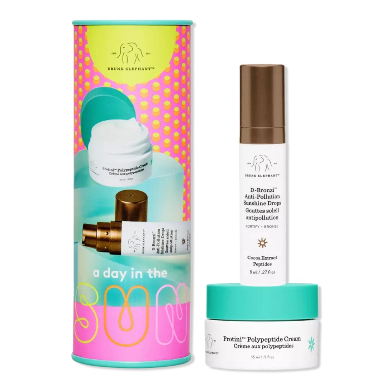 SET DRUNK ELEPHANT A DAY IN THE SUN HUMECTANTE 15ML + BRONCEADOR 8 ML - 3