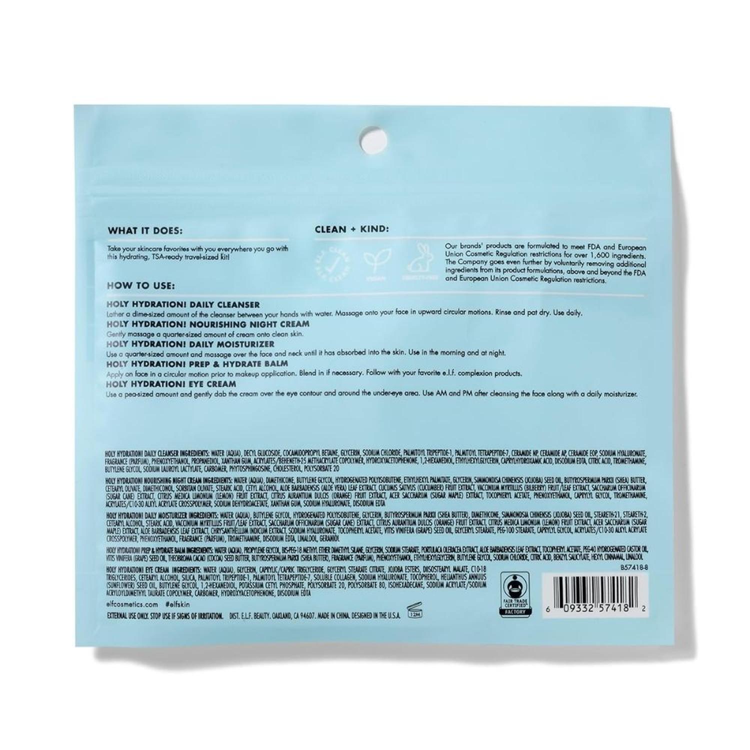 KIT DE HIDRATACIÓN JET SET E.L.F. SKIN HOLY HYDRATION! - 3