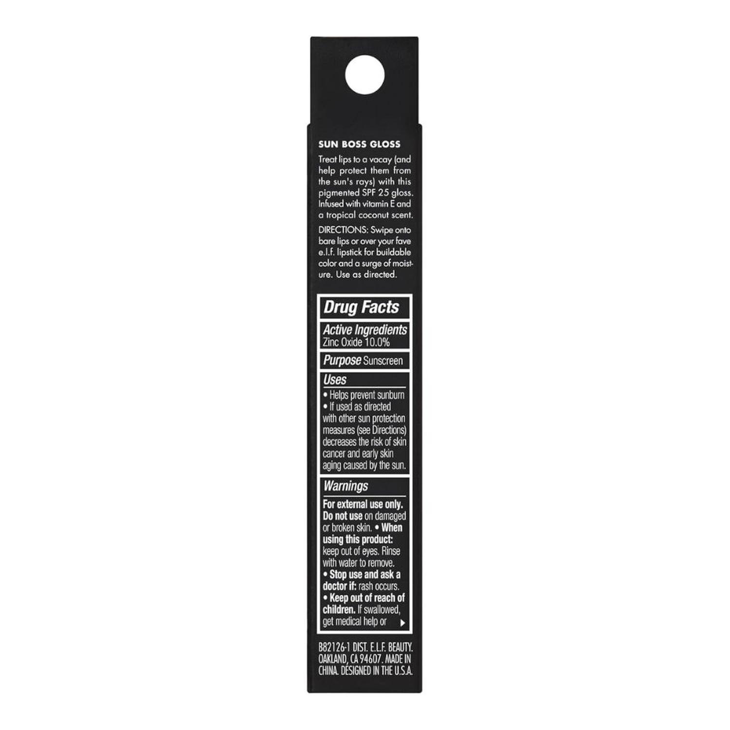LABIAL GLOSS E.L.F. SUN BOSS SPF 25 - PINK ME GIRL - 6