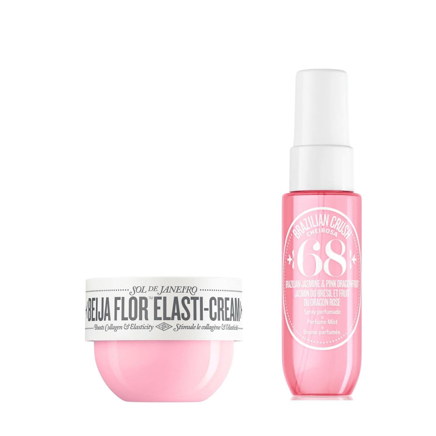 SET CREMA CORPORAL SOL DE JANEIRO BEIJA ELASTI CREAM 25 ML + PERFUME CHEIROSA ’68 BEIJA 30 ML - 1