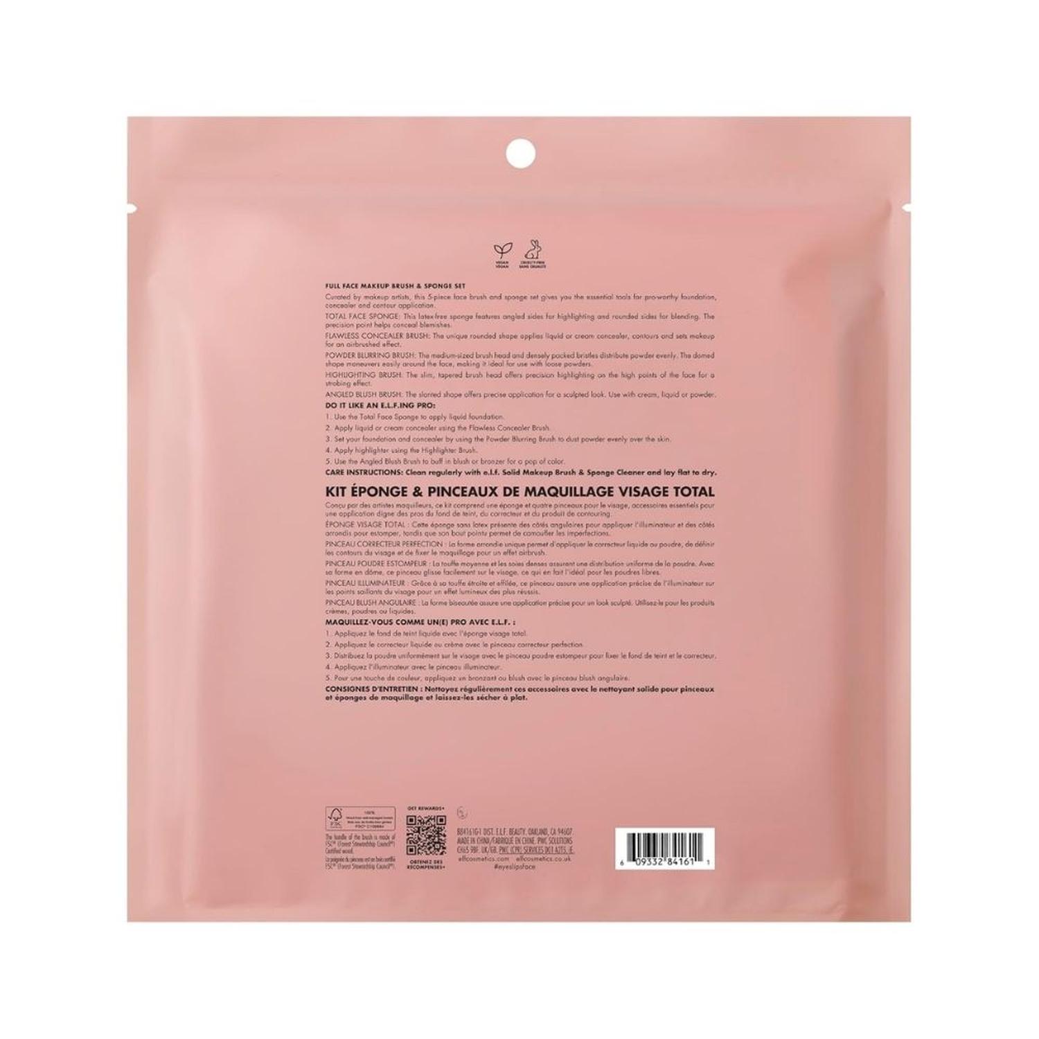 SET DE BROCHAS Y ESPONJAS E.L.F. COMPLEXION ESSENTIALS - 6