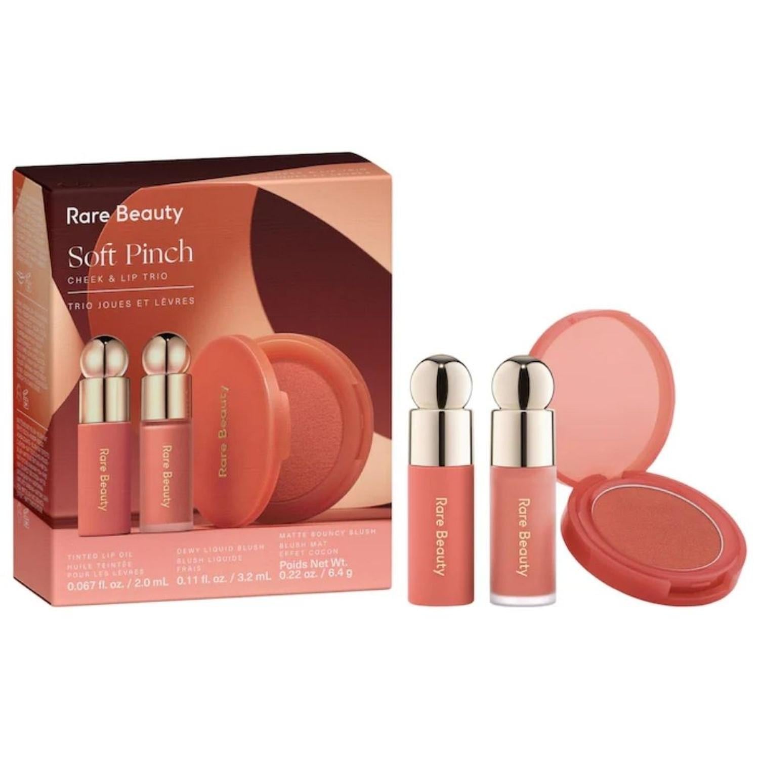 GIFT SET RUBOR LIQUIDO, TINTE LABIAL Y RUBOR RARE BEAUTY BY SELENA GOMEZ SOFT PINCH - 1
