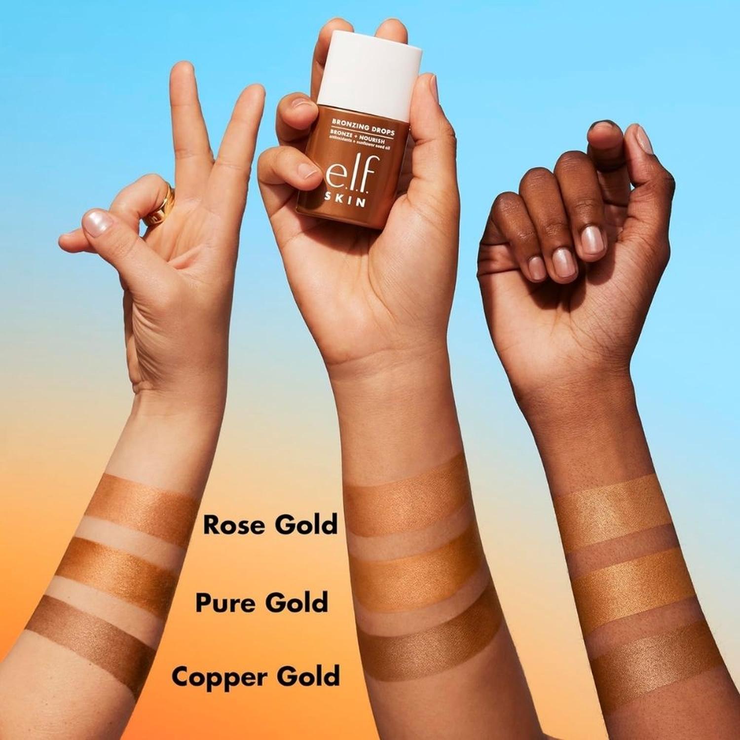 BRONCEADOR LIQUIDO E.L.F. SKIN BRONZING DROPS - COPPER GOLD - 4