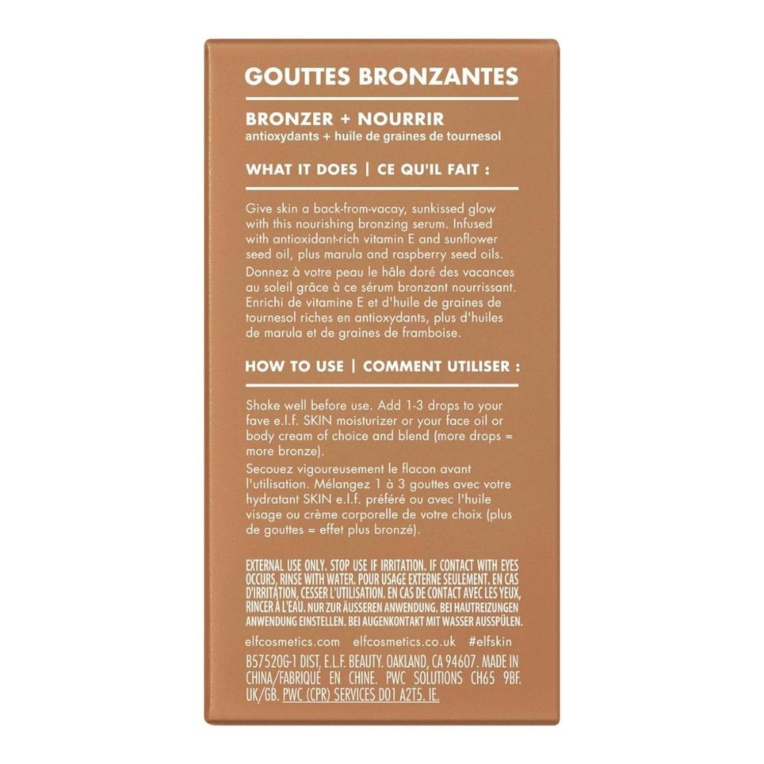 BRONCEADOR LIQUIDO E.L.F. SKIN BRONZING DROPS - COPPER GOLD - 5