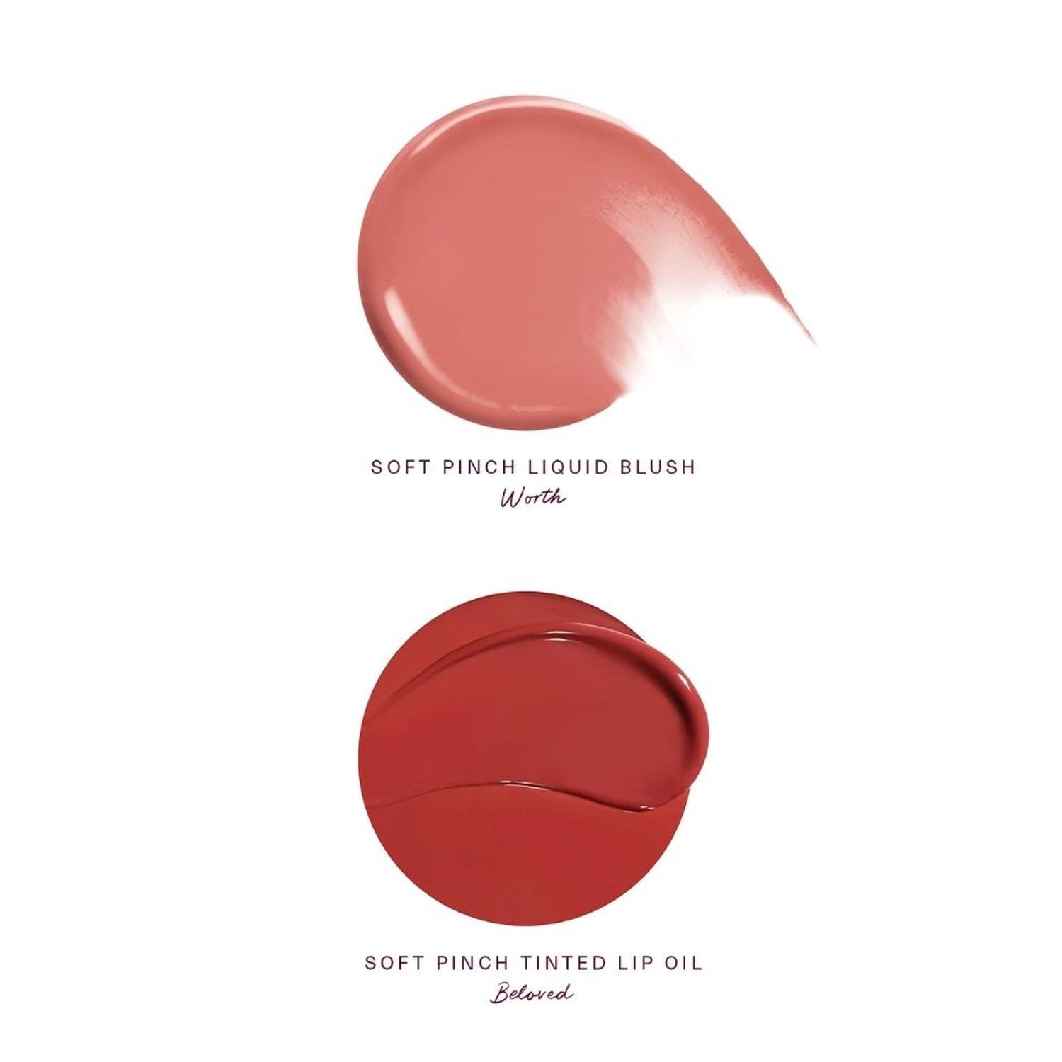SET MINI RARE BEAUTY RUBOR WORTH Y LIP OIL BELOVED - 2