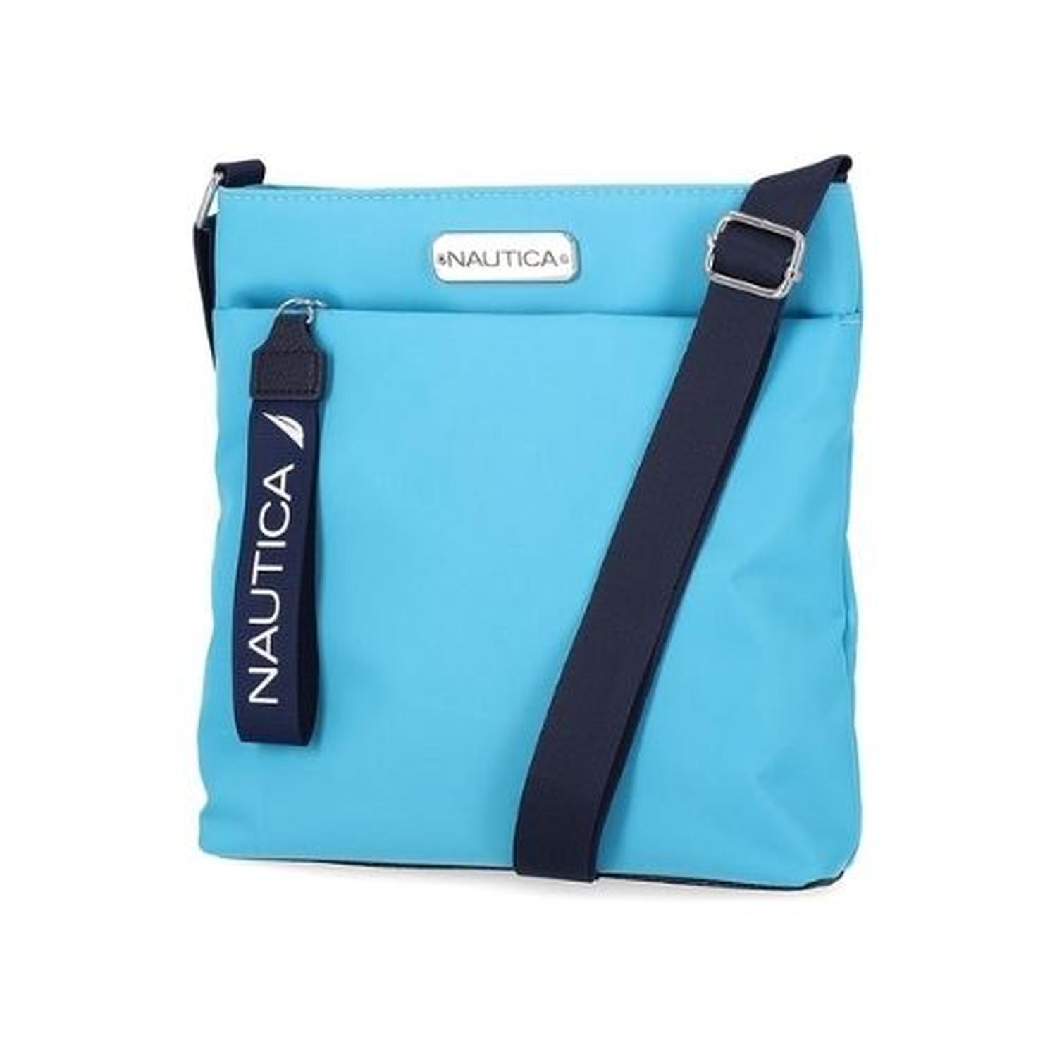 CARTERA CROSSBODY NAUTICA DIVER NYLON - CELESTE - 1