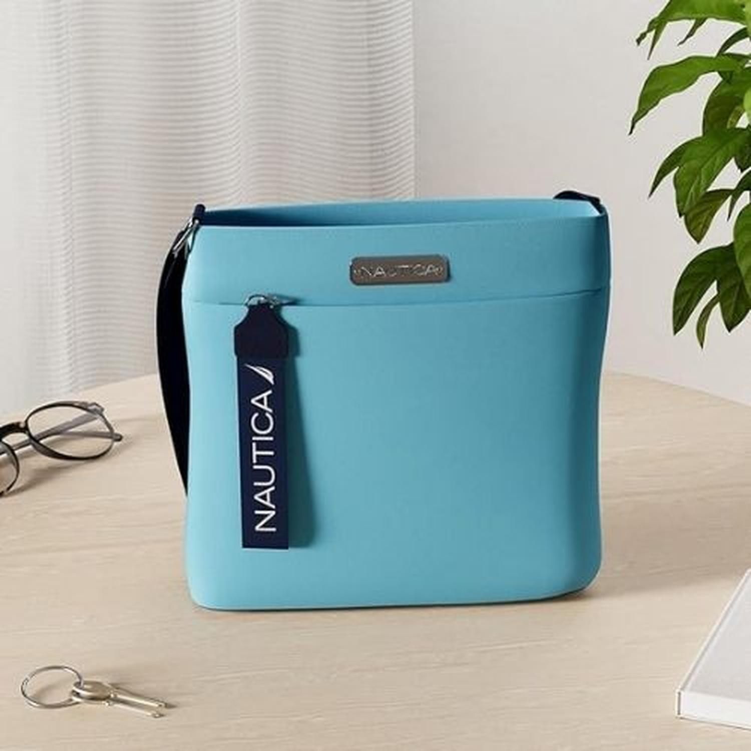 CARTERA CROSSBODY NAUTICA DIVER NYLON - CELESTE - 2