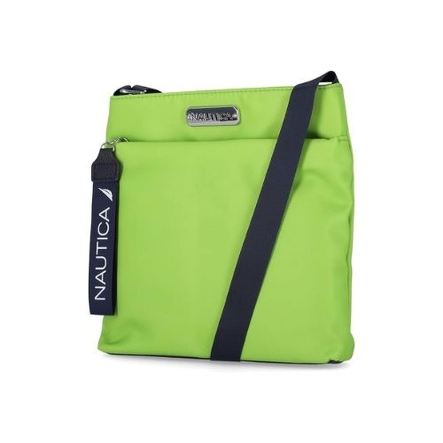 CARTERA CROSSBODY NAUTICA DIVER NYLON - VERDE LIMA - 1
