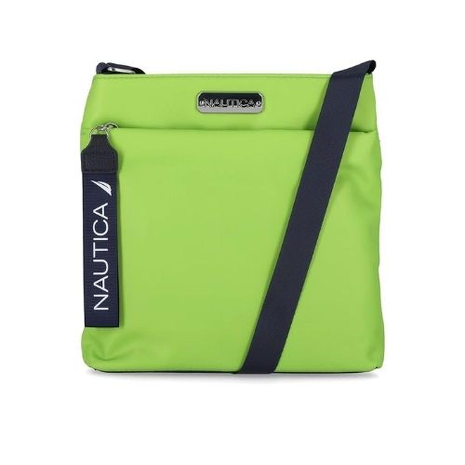 CARTERA CROSSBODY NAUTICA DIVER NYLON - VERDE LIMA - 3