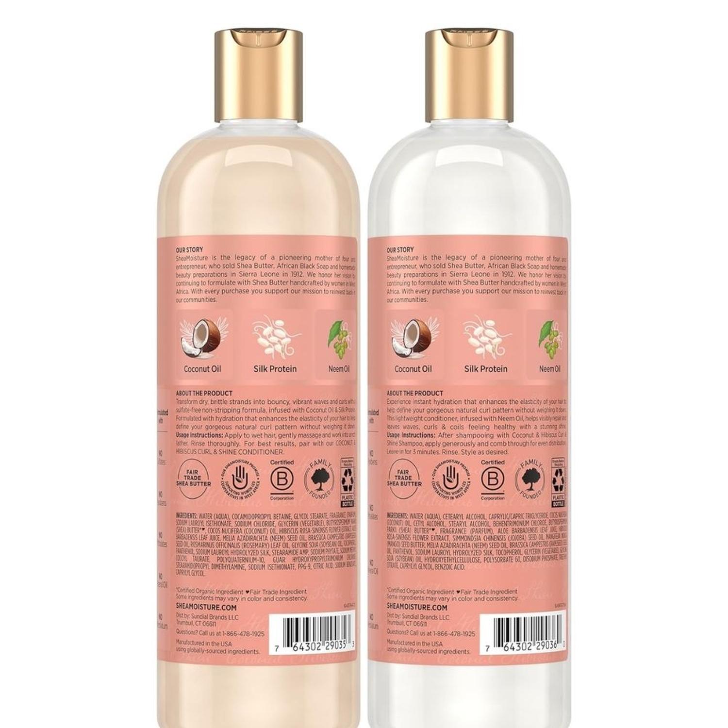 CHAMPU Y ACONDICIONADOR SHEAMOISTURE RIZOS - 473 ML C/U - 2