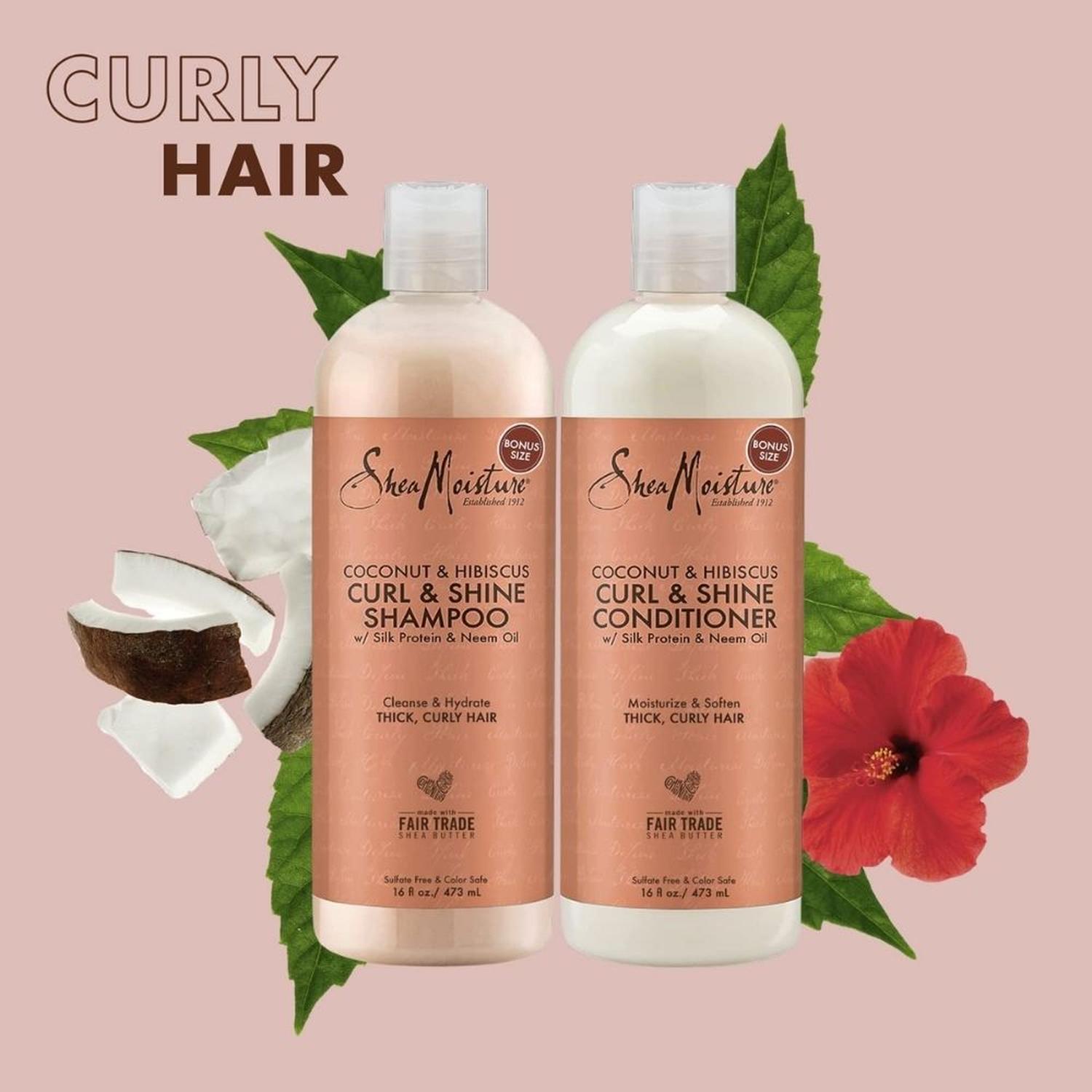 CHAMPU Y ACONDICIONADOR SHEAMOISTURE RIZOS - 473 ML C/U - 4