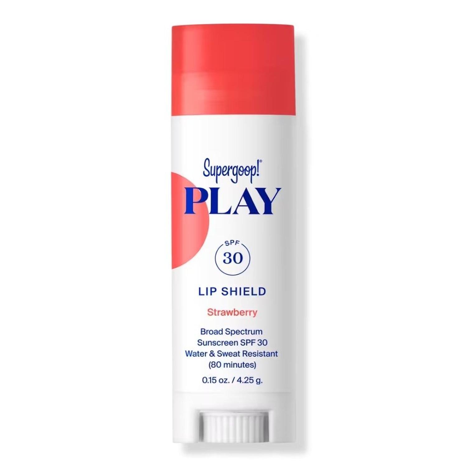 BÁLSAMO LABIAL SUPERGOOP! FPS 30 PLAY LIP SHIELD - FRESA - 1