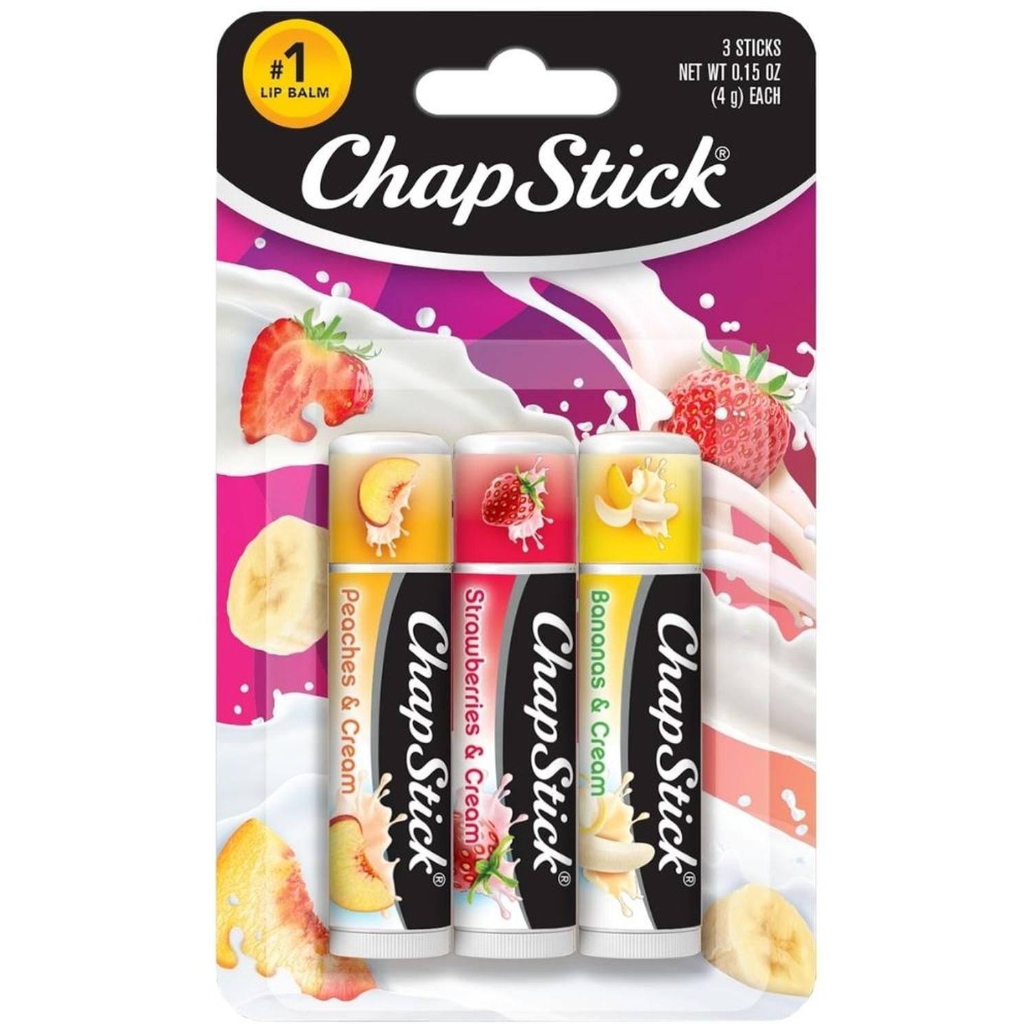 BÁLSAMO LABIAL CHAPSTICK FRUIT Y CREAM - PACKX3 - 1