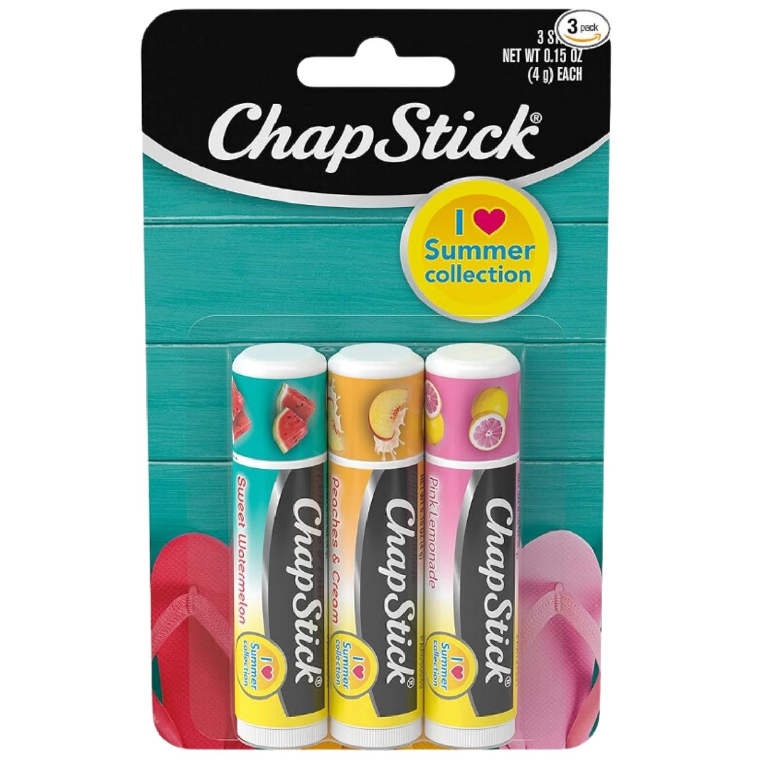 BALSAMO LABIAL CHAPSTICK I LOVE SUMMER - PQTE X 3 - 1