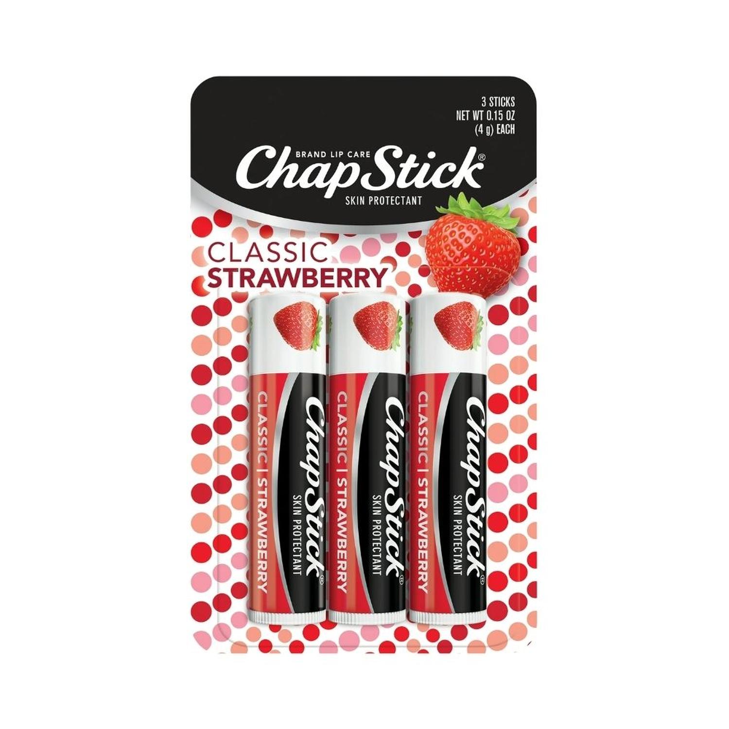 BÁLSAMO LABIAL CHAPSTICK FRESA - PACKX3 - 1