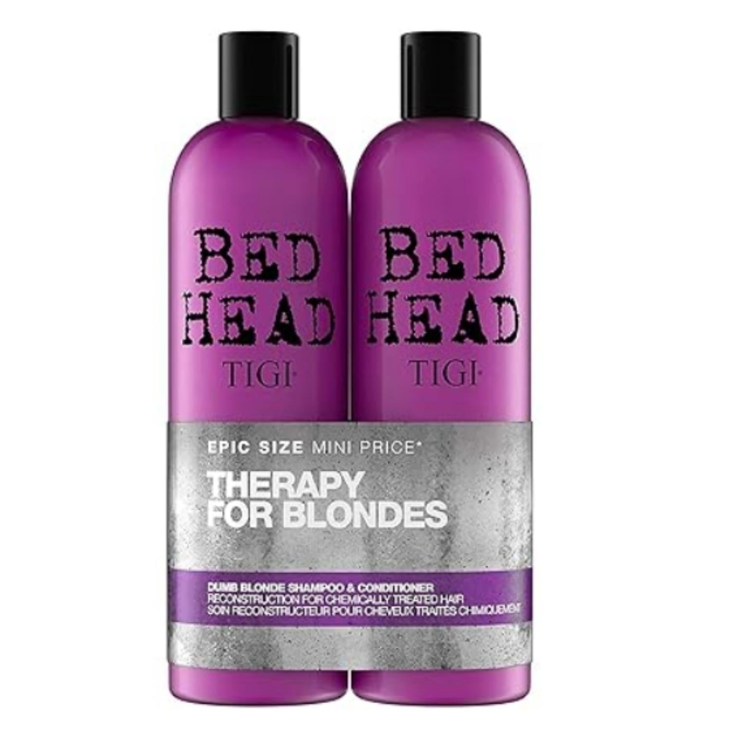 SET DUO SHAMPOO 750 ML Y ACONDICIONADOR 750 ML TIGI BED HEAD DUMB BLONDE - 1