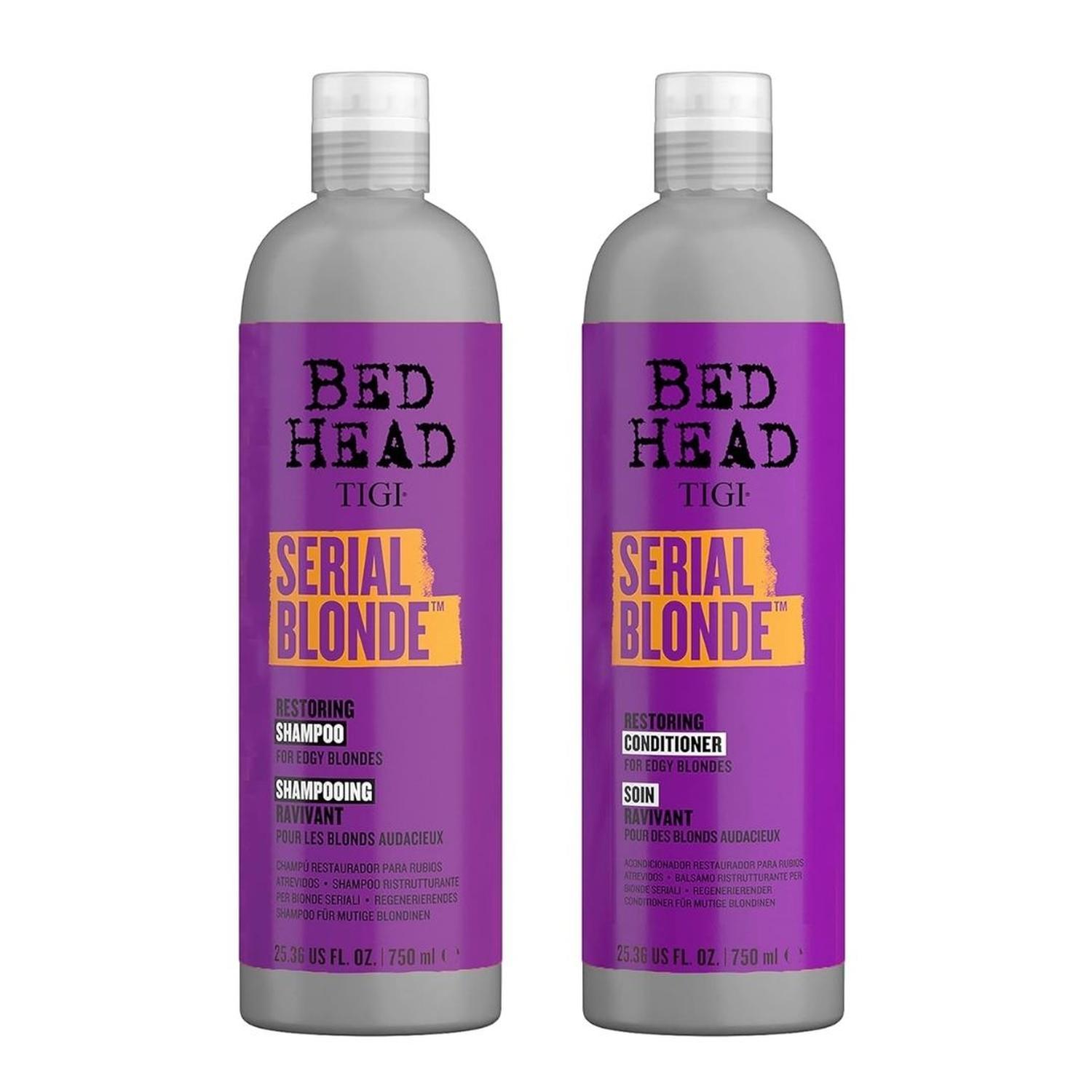 SET DUO SHAMPOO 750 ML Y ACONDICIONADOR 750 ML TIGI BED HEAD SERIAL BLONDE - 1