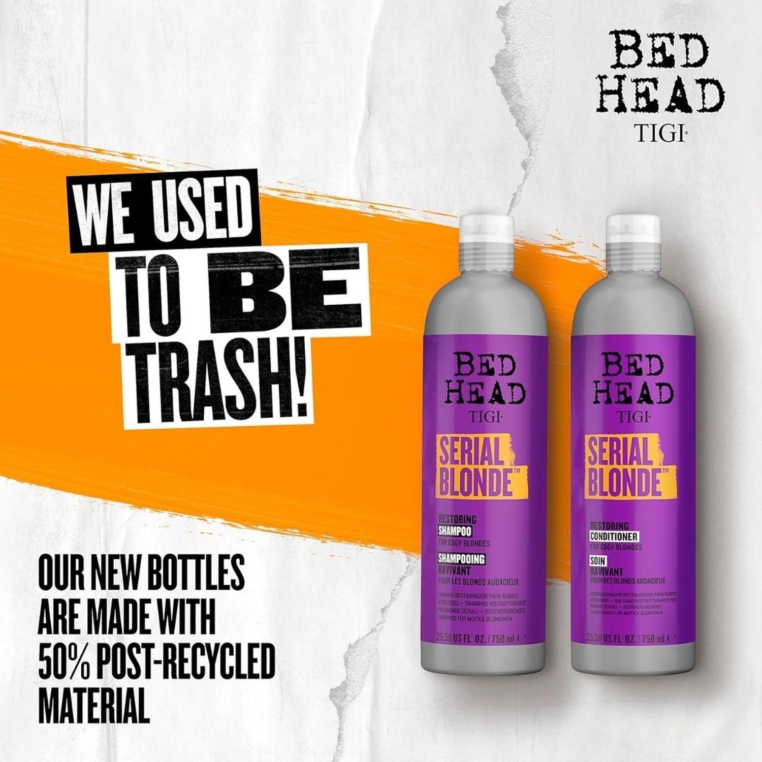 SET DUO SHAMPOO 750 ML Y ACONDICIONADOR 750 ML TIGI BED HEAD SERIAL BLONDE - 5