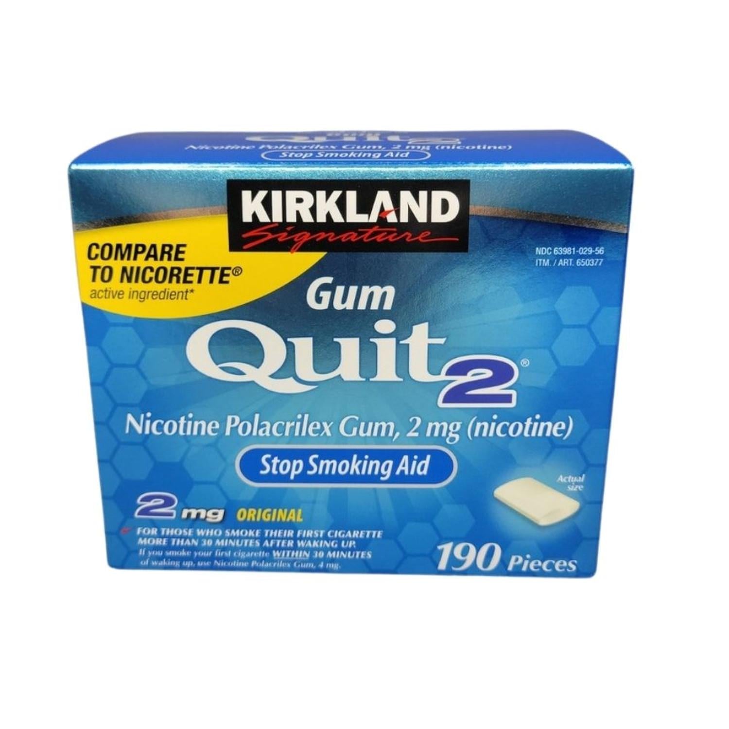 CHICLE DE NICOTINA PARA DEJAR DE FUMAR QUIT GUM 2 MG - 1