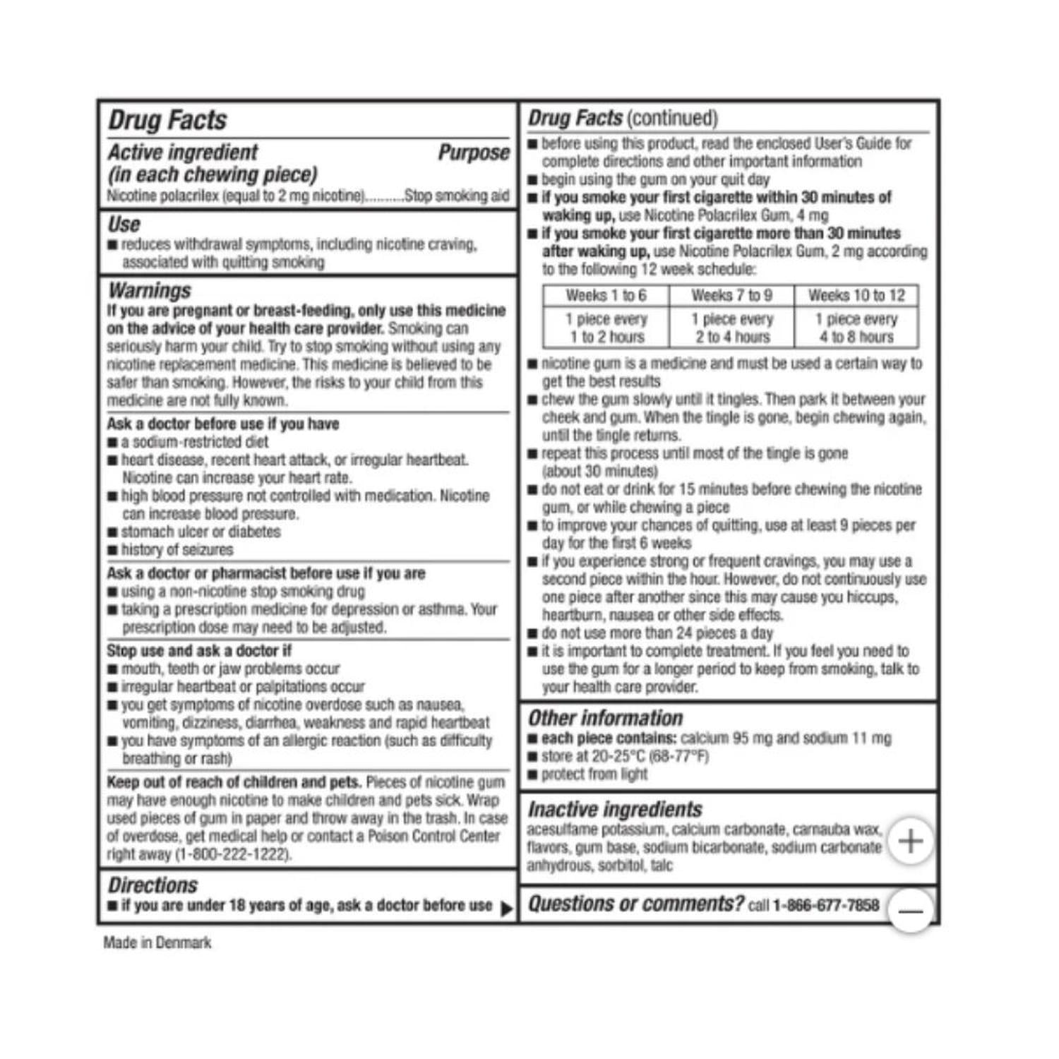 CHICLE DE NICOTINA PARA DEJAR DE FUMAR QUIT GUM 2 MG - 3