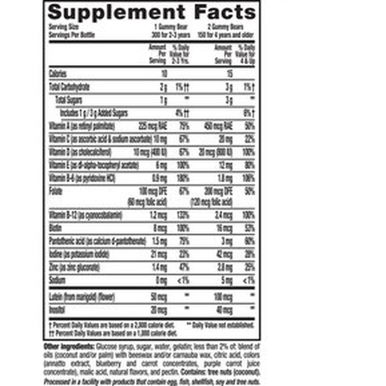 MULTIVITAMINICO LIL CRITTERS 300 GOMITAS DE OSITO - 1