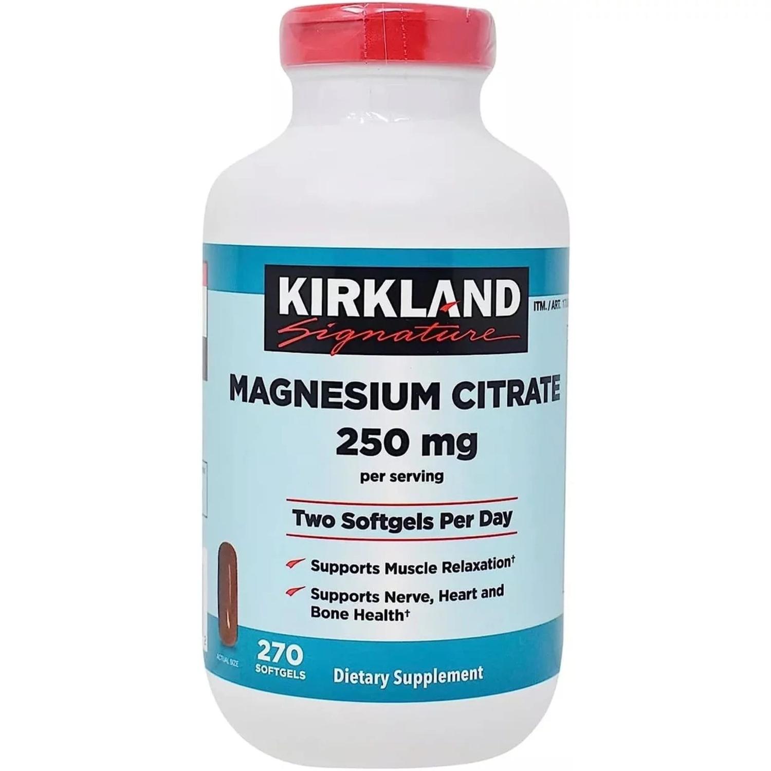 CITRATO DE MAGNESIO 250 MG KIRKLAND - 270 SOFTGEL - 1