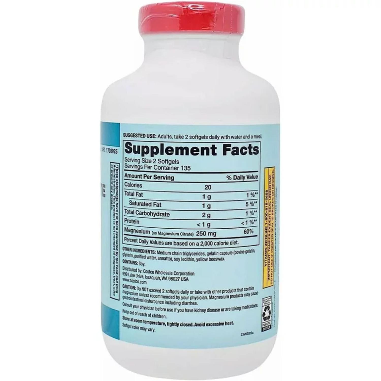 CITRATO DE MAGNESIO 250 MG KIRKLAND - 270 SOFTGEL - 3