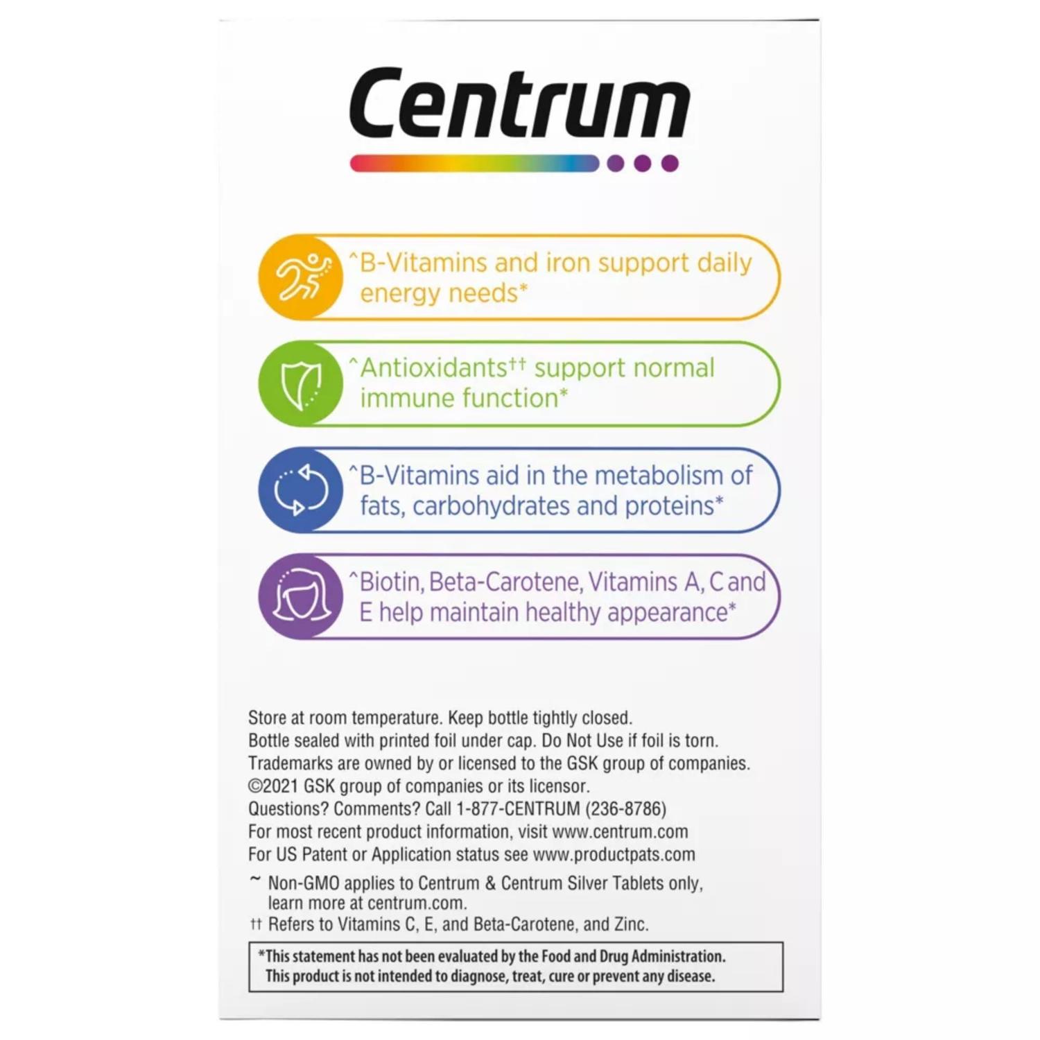 VITAMINA MULTIMINERAL CENTRUM MUJER - 120 TAB - 5