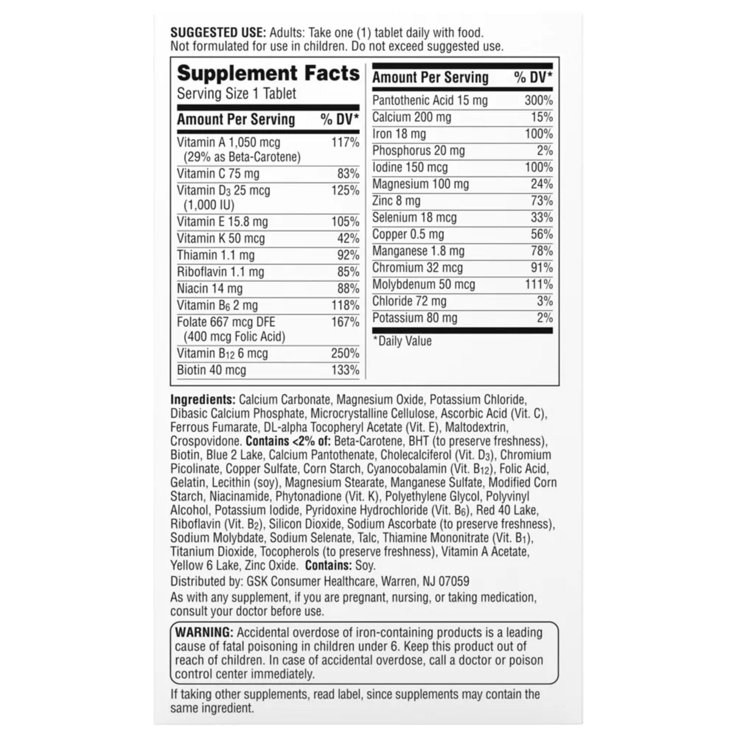 VITAMINA MULTIMINERAL CENTRUM MUJER - 120 TAB - 6