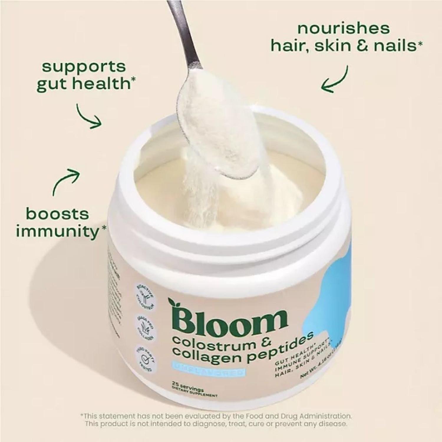 CALOSTRO BOVINO Y PÉPTIDOS DE COLÁGENO BLOOM NUTRITION - 226 GR / 40 PORCIONES - 3
