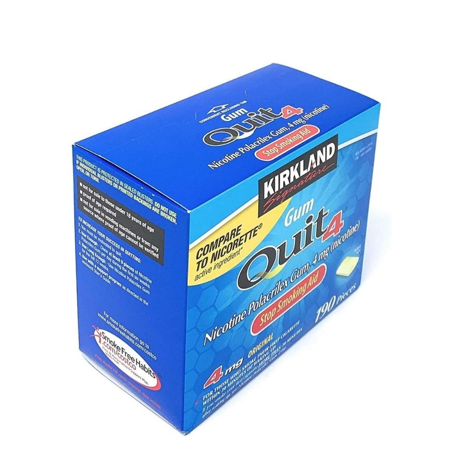 CHICLE DE NICOTINA PARA DEJAR DE FUMAR QUIT GUM 4 MG - 1