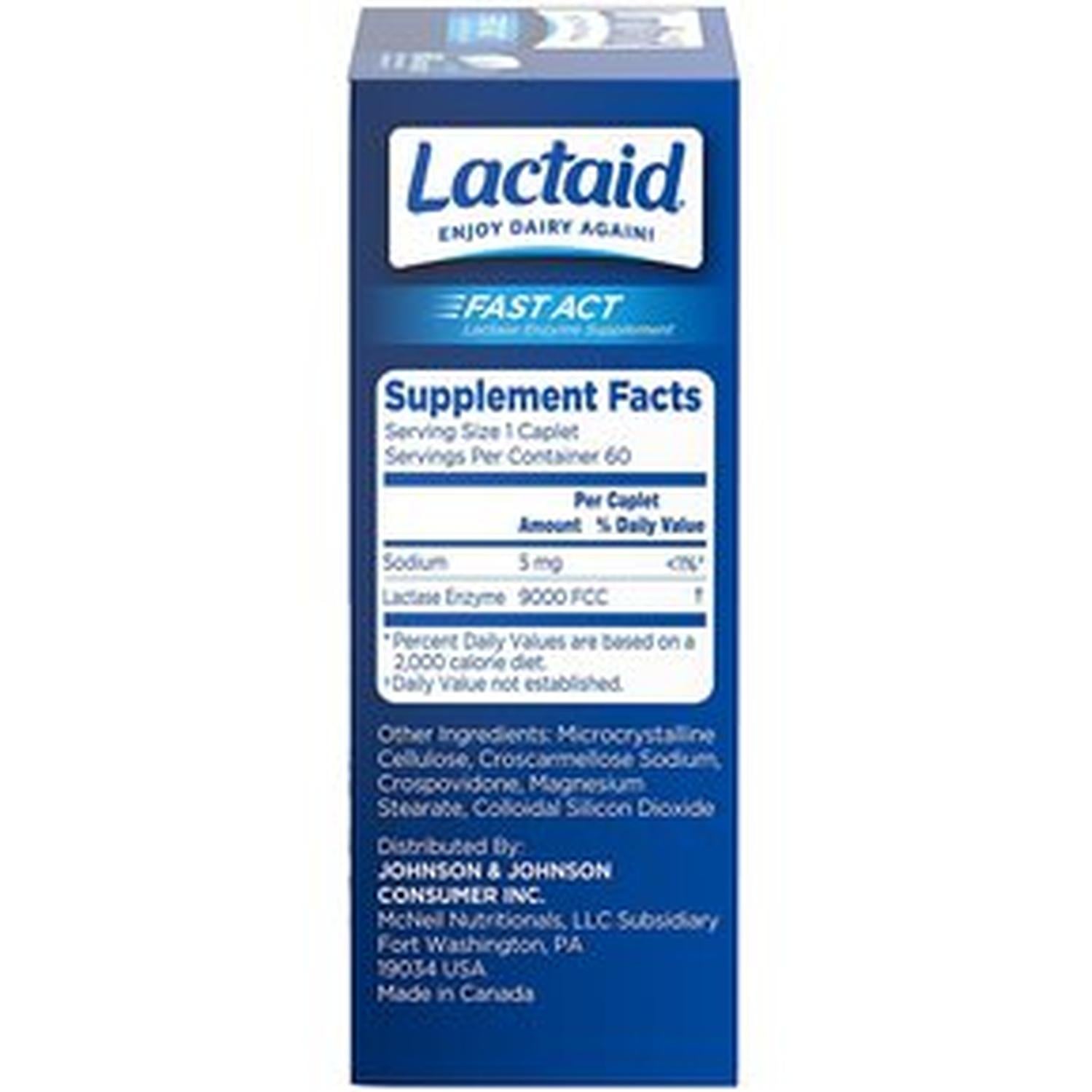 SUPLEMENTO DE ENZIMA LACTOSA NATURAL LACTAID 60 COMPRIMIDOS - 2
