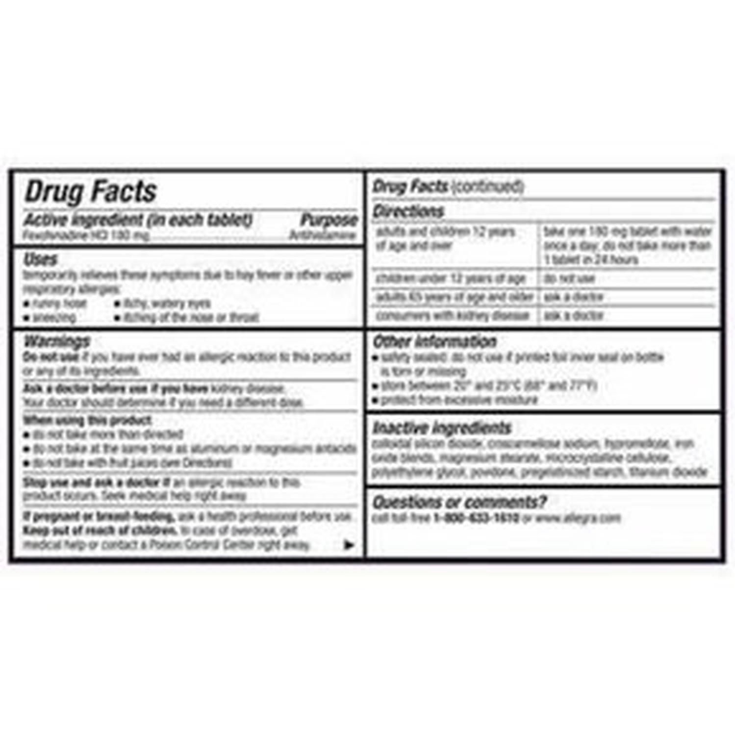 ALLEGRA ALLERGY NO SOMNOLENCIA 55 TABLETAS - 2