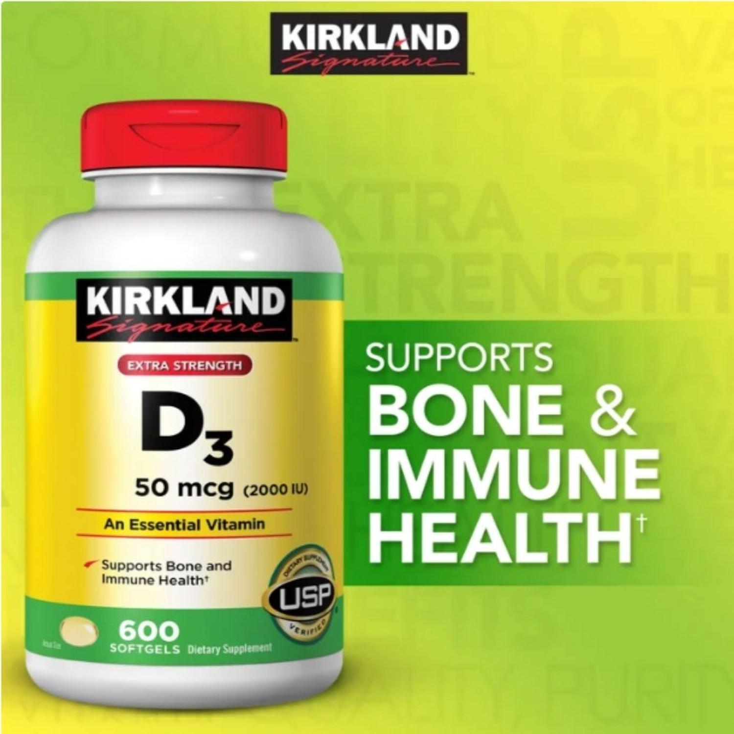 VITAMINA D3 50 MCG KIRKLAND - 600 SOFTGELS - 2